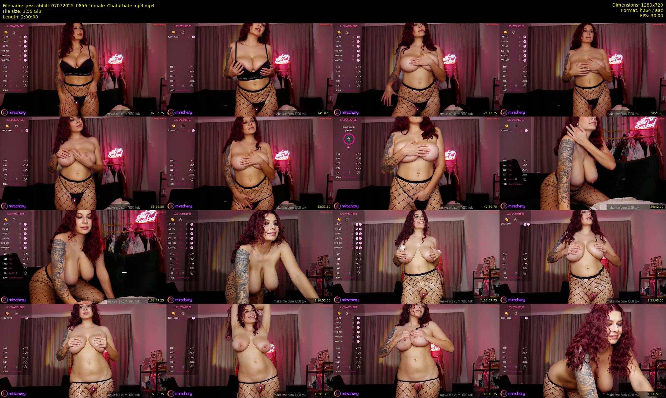 jessrabbitt — 120 minute Chaturbate female cam show recording, 720p, Jul 7, 2025