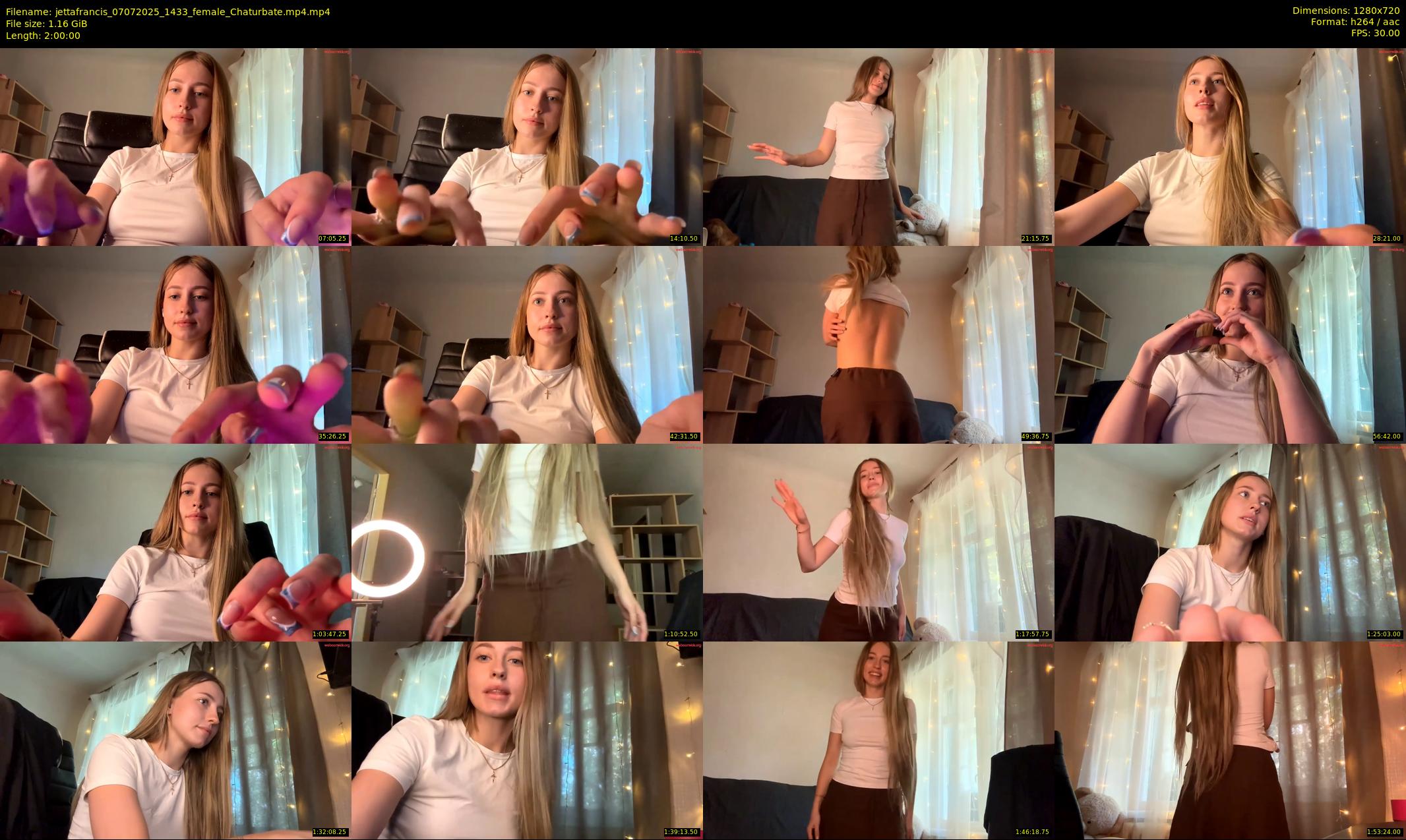 jettafrancis — 120 minute Chaturbate female cam show recording, 720p, Jul 7, 2025