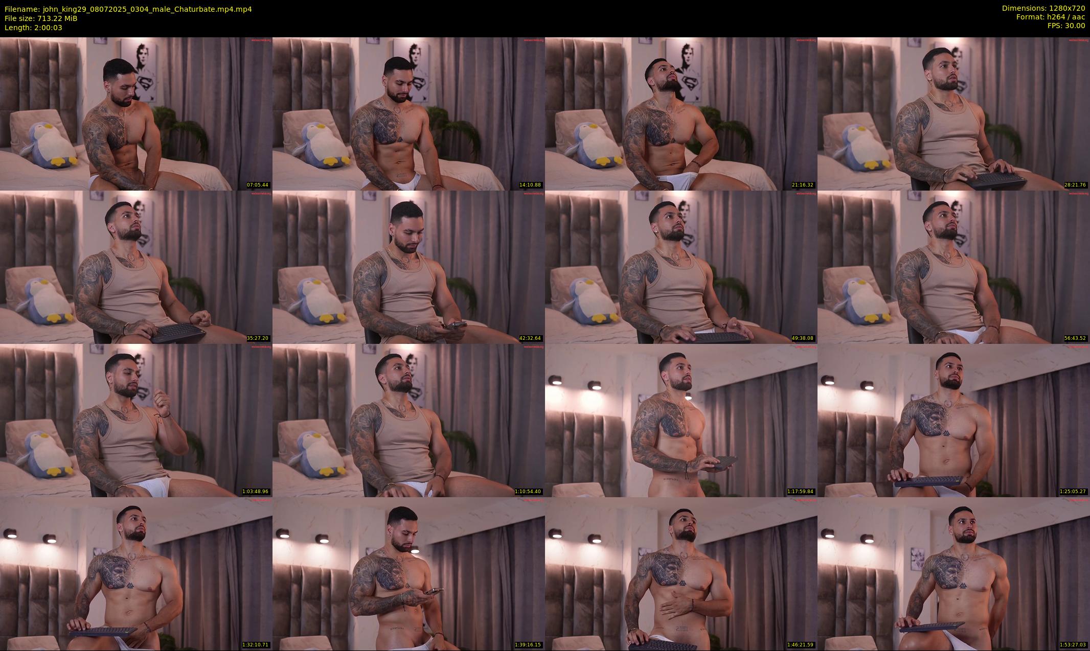 john_king29 — 121 minute Chaturbate male cam show recording, 720p, Jul 8, 2025