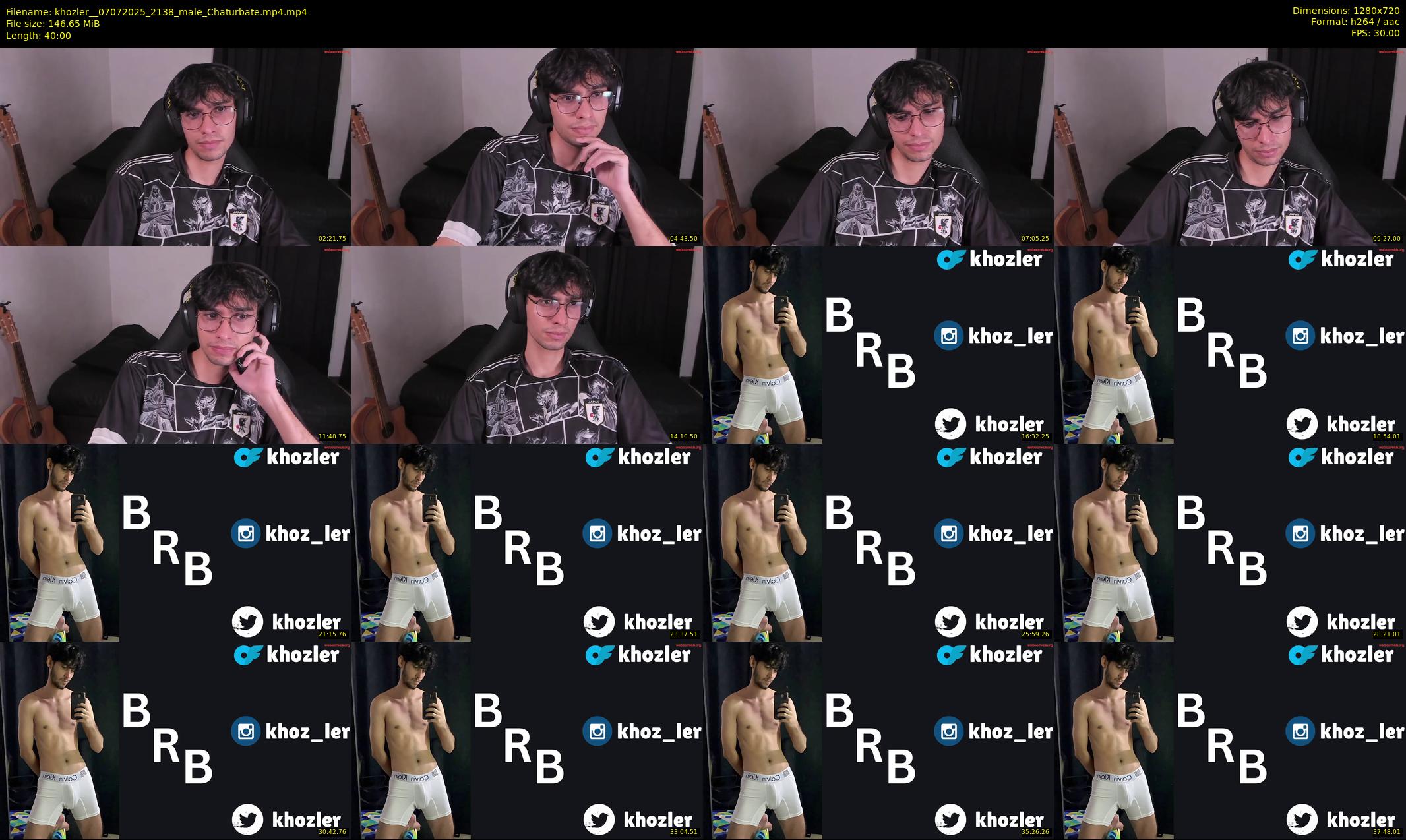 khozler_ — 40 minute Chaturbate male cam show recording, 720p, Jul 7, 2025