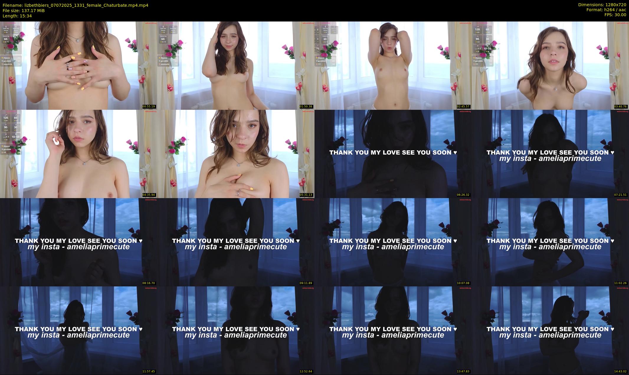 lizbethbiers — 16 minute Chaturbate female cam show recording, 720p, Jul 7, 2025
