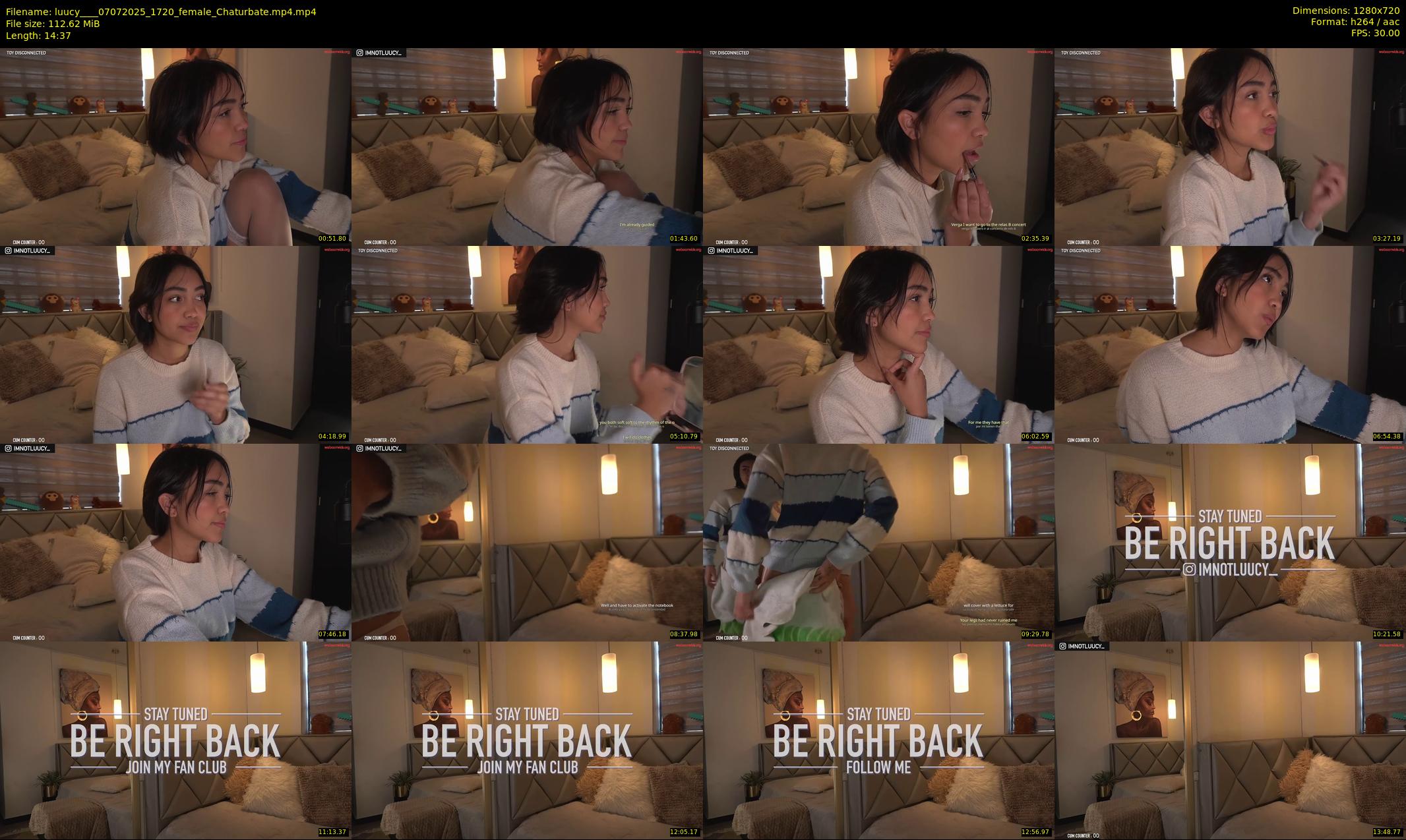 luucy___ — 15 minute Chaturbate female cam show recording, 720p, Jul 7, 2025