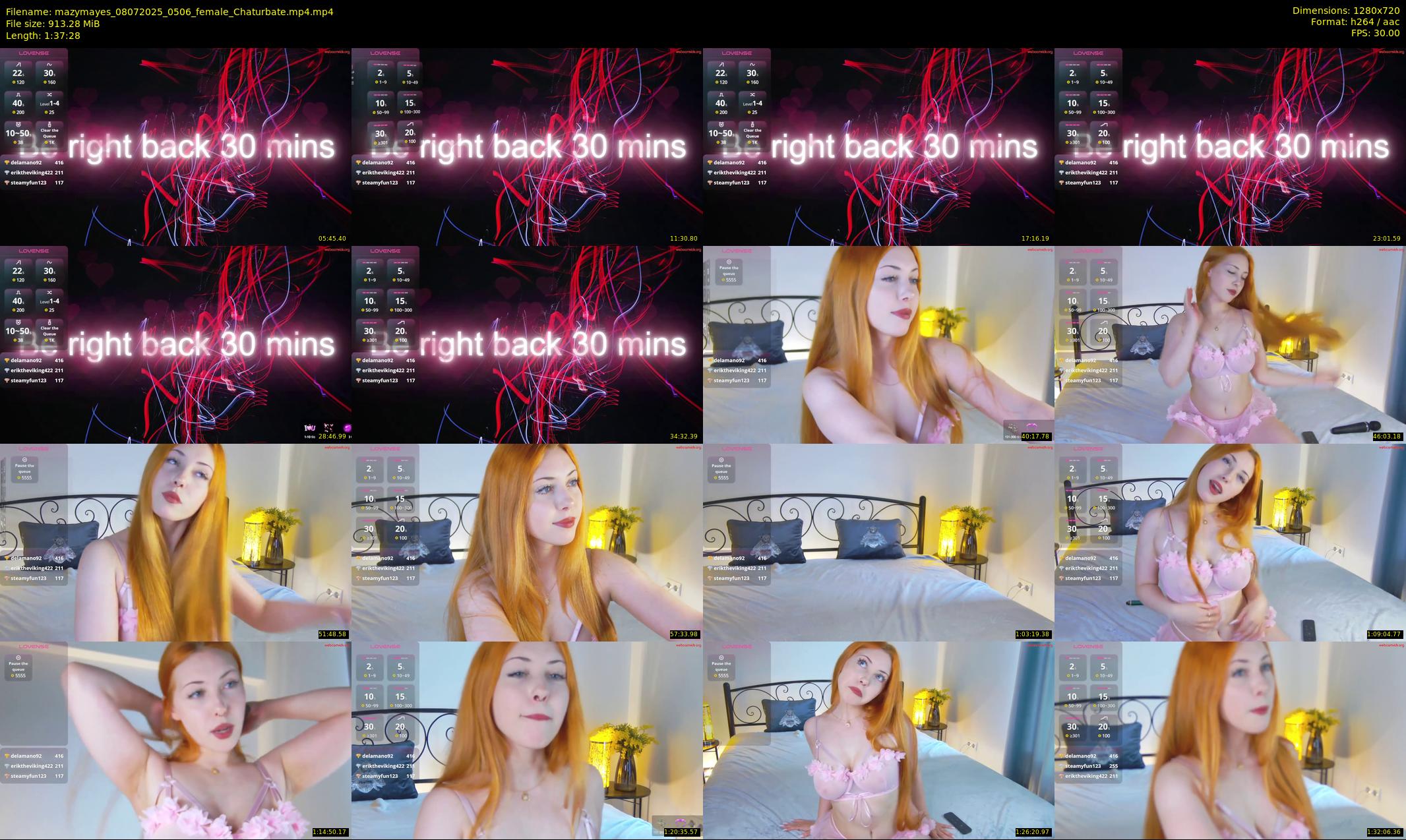 mazymayes — 98 minute Chaturbate female cam show recording, 720p, Jul 8, 2025