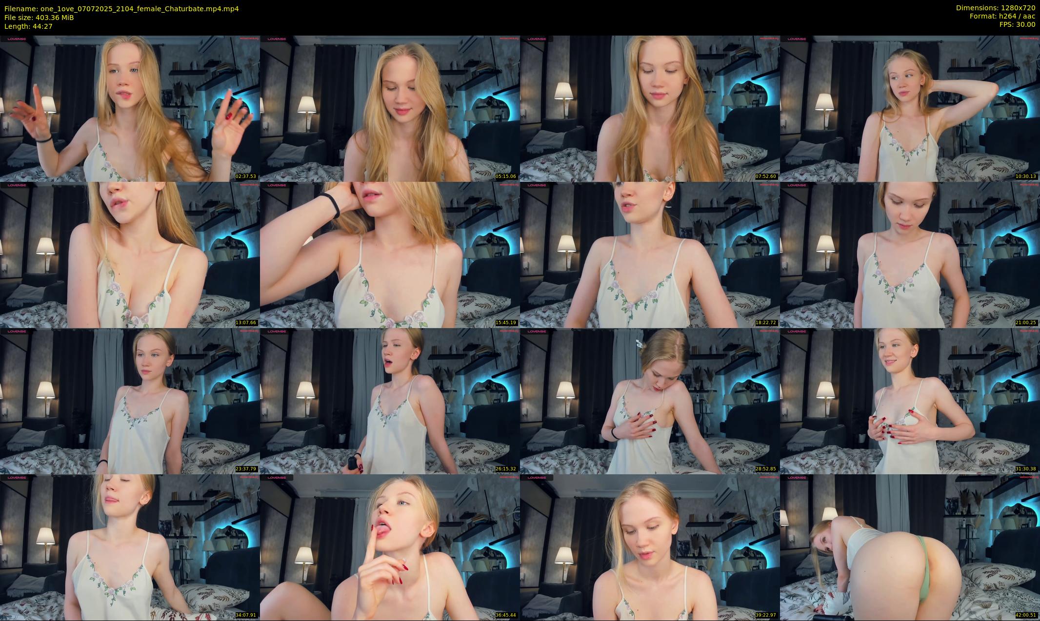 one_1ove — 45 minute Chaturbate female cam show recording, 720p, Jul 7, 2025
