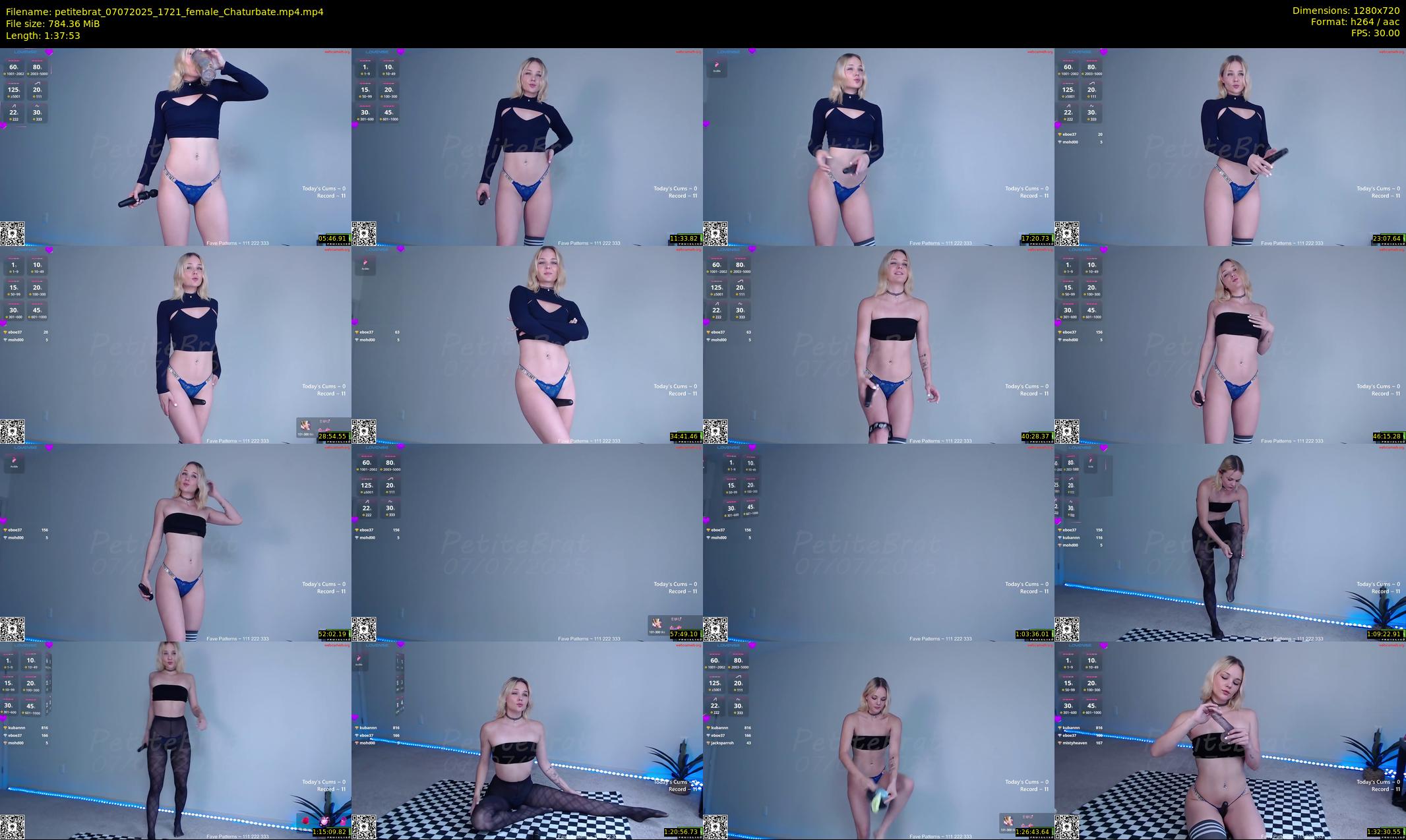 petitebrat — 98 minute Chaturbate female cam show recording, 720p, Jul 7, 2025