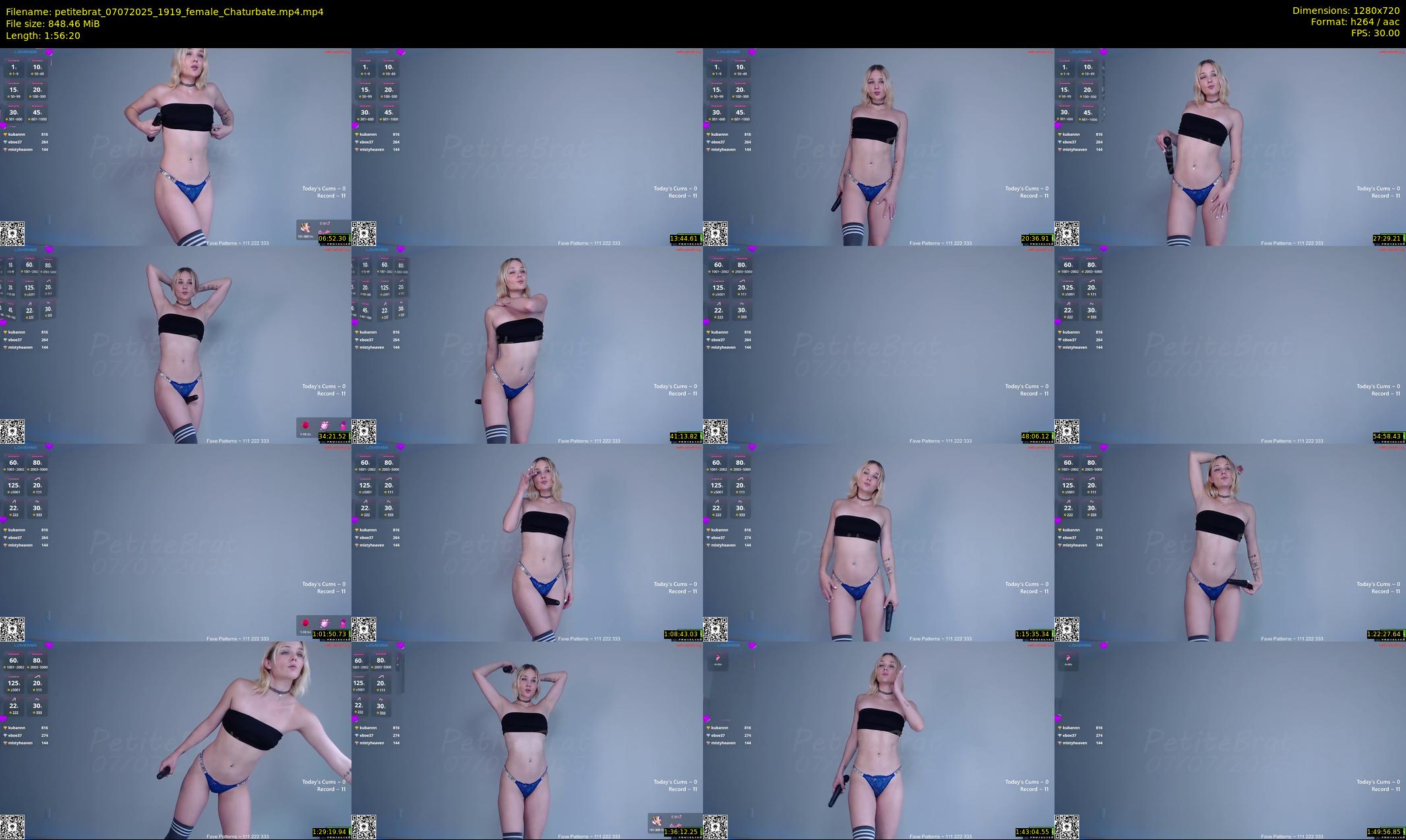 petitebrat — 117 minute Chaturbate female cam show recording, 720p, Jul 7, 2025