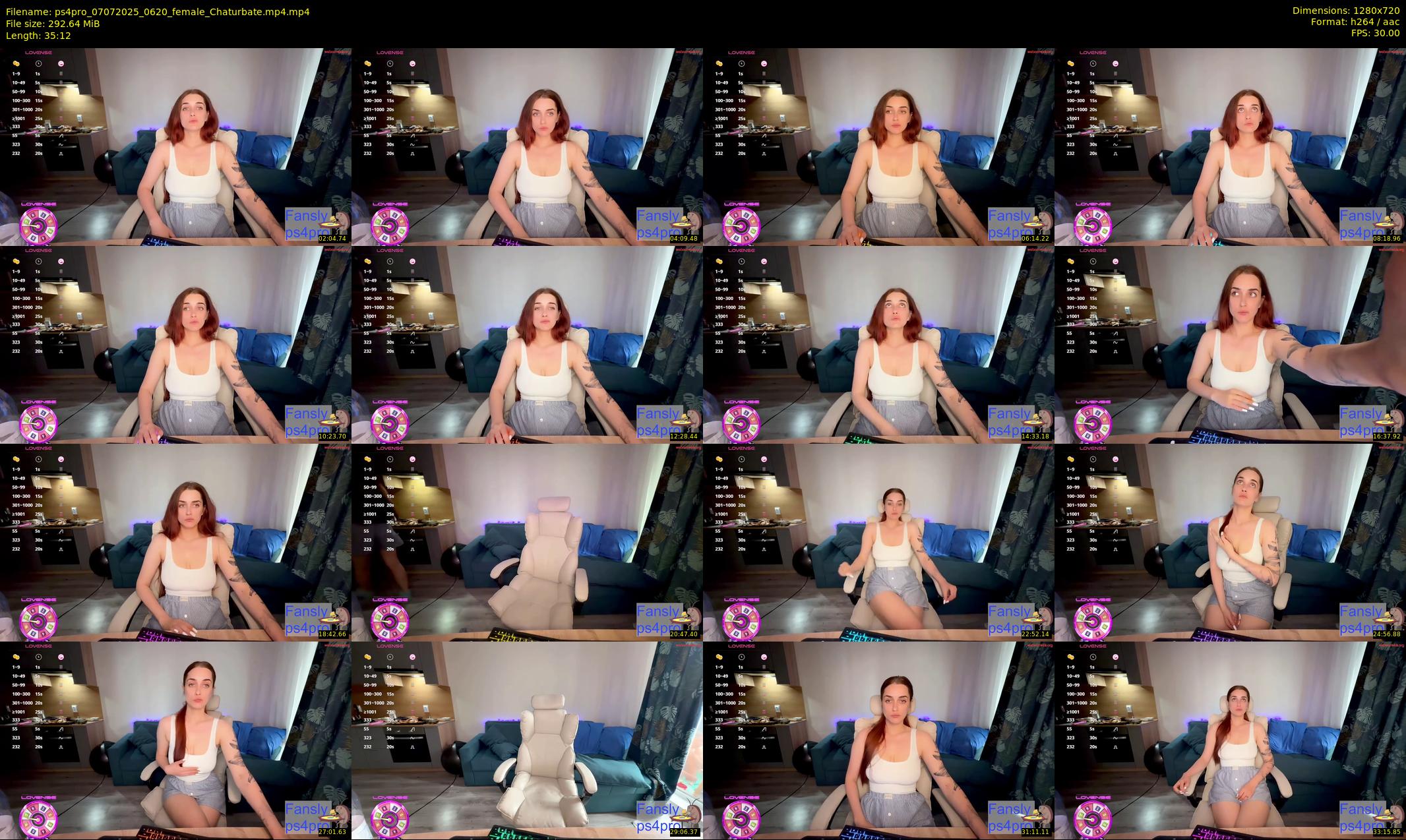 ps4pro — 36 minute Chaturbate female cam show recording, 720p, Jul 7, 2025