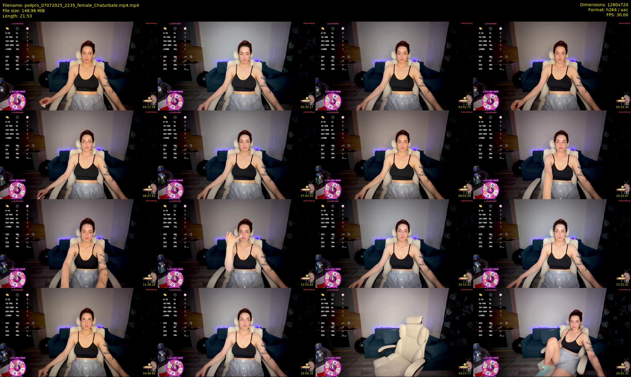 ps4pro — 22 minute Chaturbate female cam show recording, 720p, Jul 7, 2025
