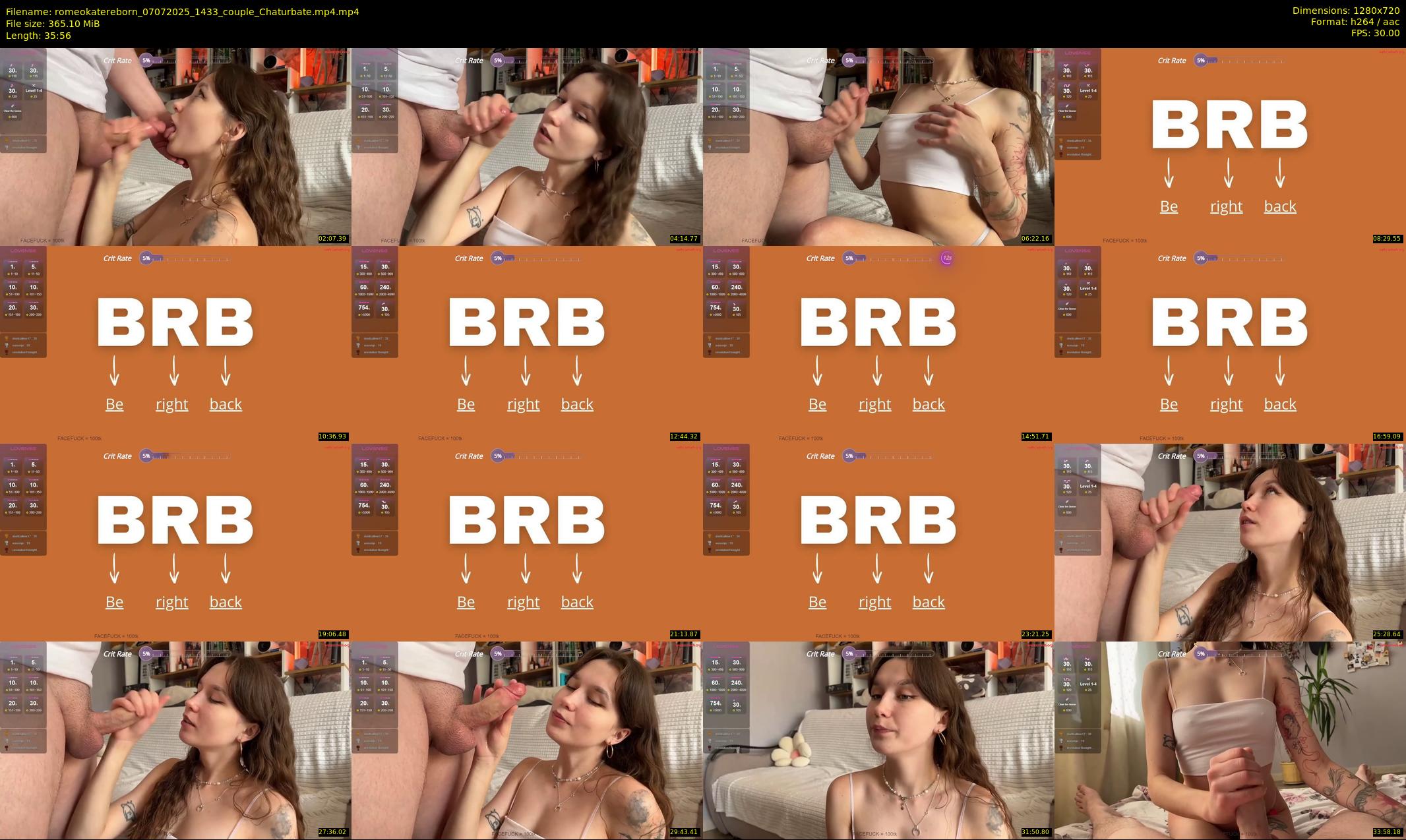 romeokatereborn — 36 minute Chaturbate couple cam show recording, 720p, Jul 7, 2025