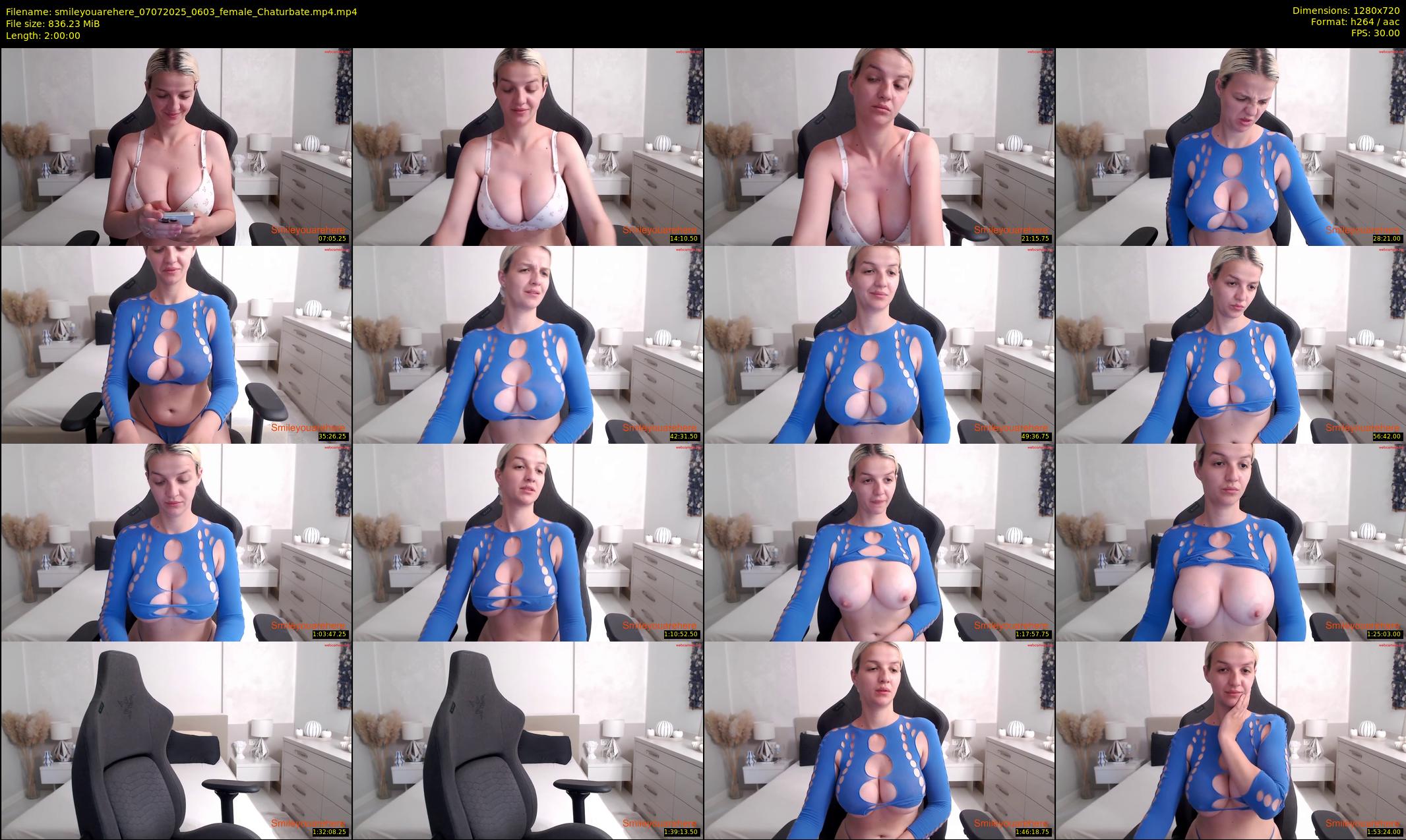 smileyouarehere — 120 minute Chaturbate female cam show recording, 720p, Jul 7, 2025