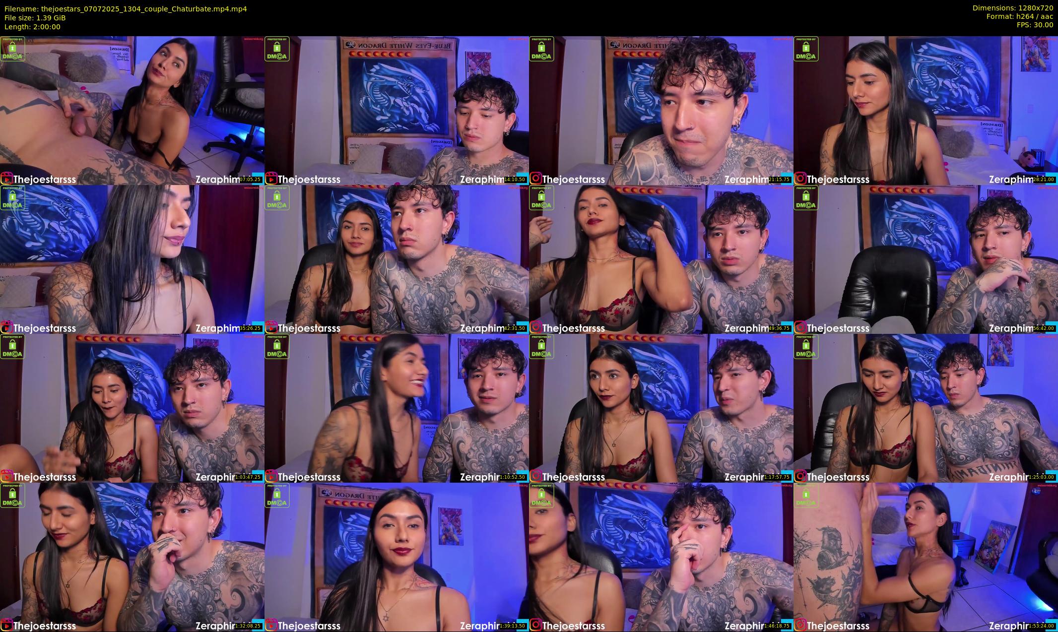 thejoestars — 120 minute Chaturbate couple cam show recording, 720p, Jul 7, 2025
