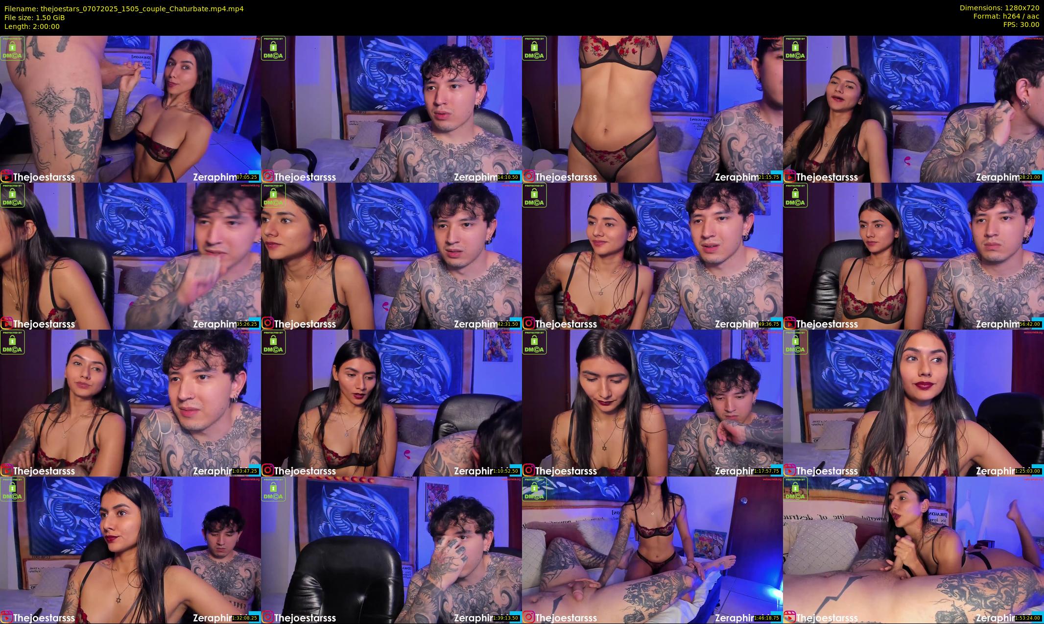 thejoestars — 120 minute Chaturbate couple cam show recording, 720p, Jul 7, 2025