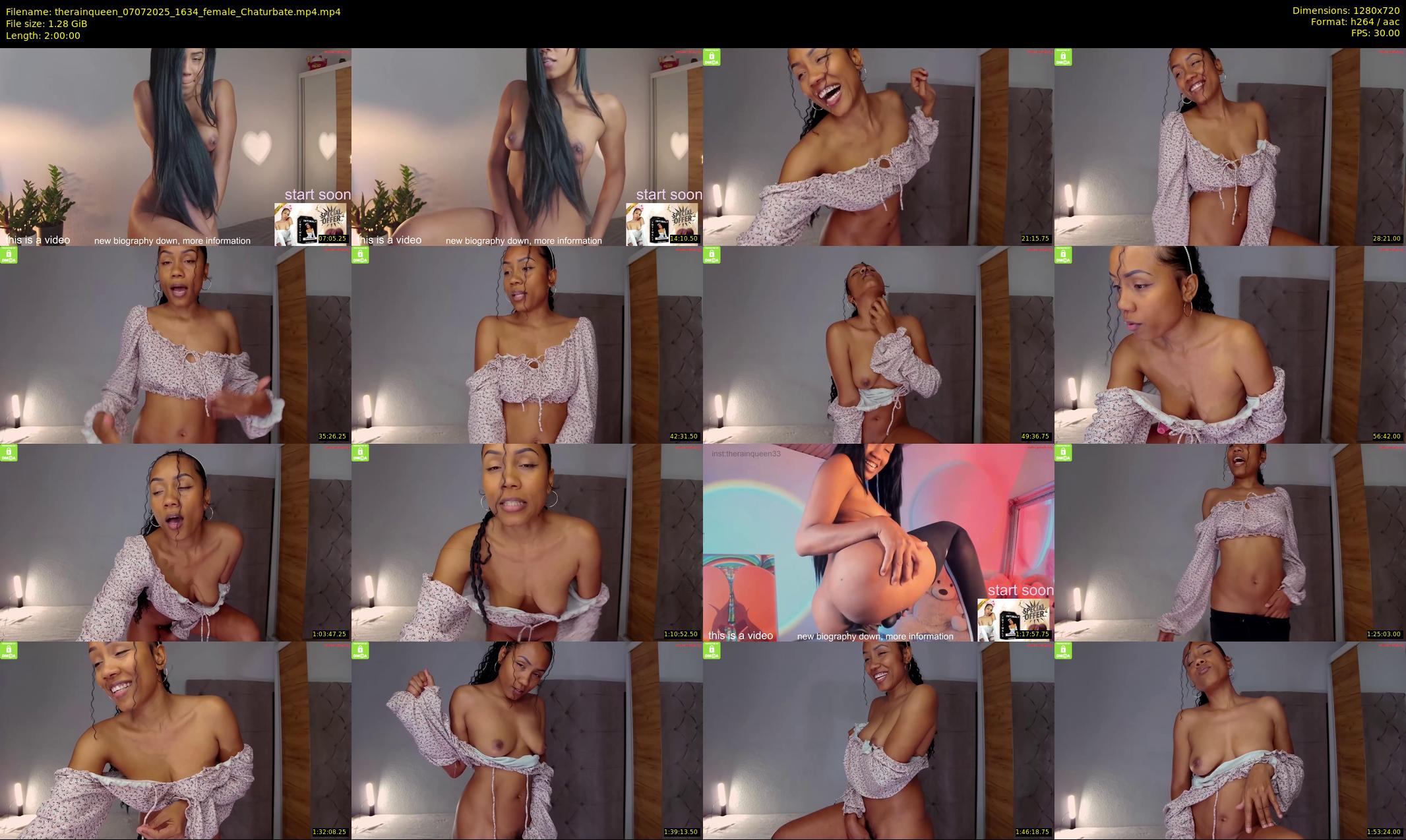 therainqueen — 120 minute Chaturbate female cam show recording, 720p, Jul 7, 2025