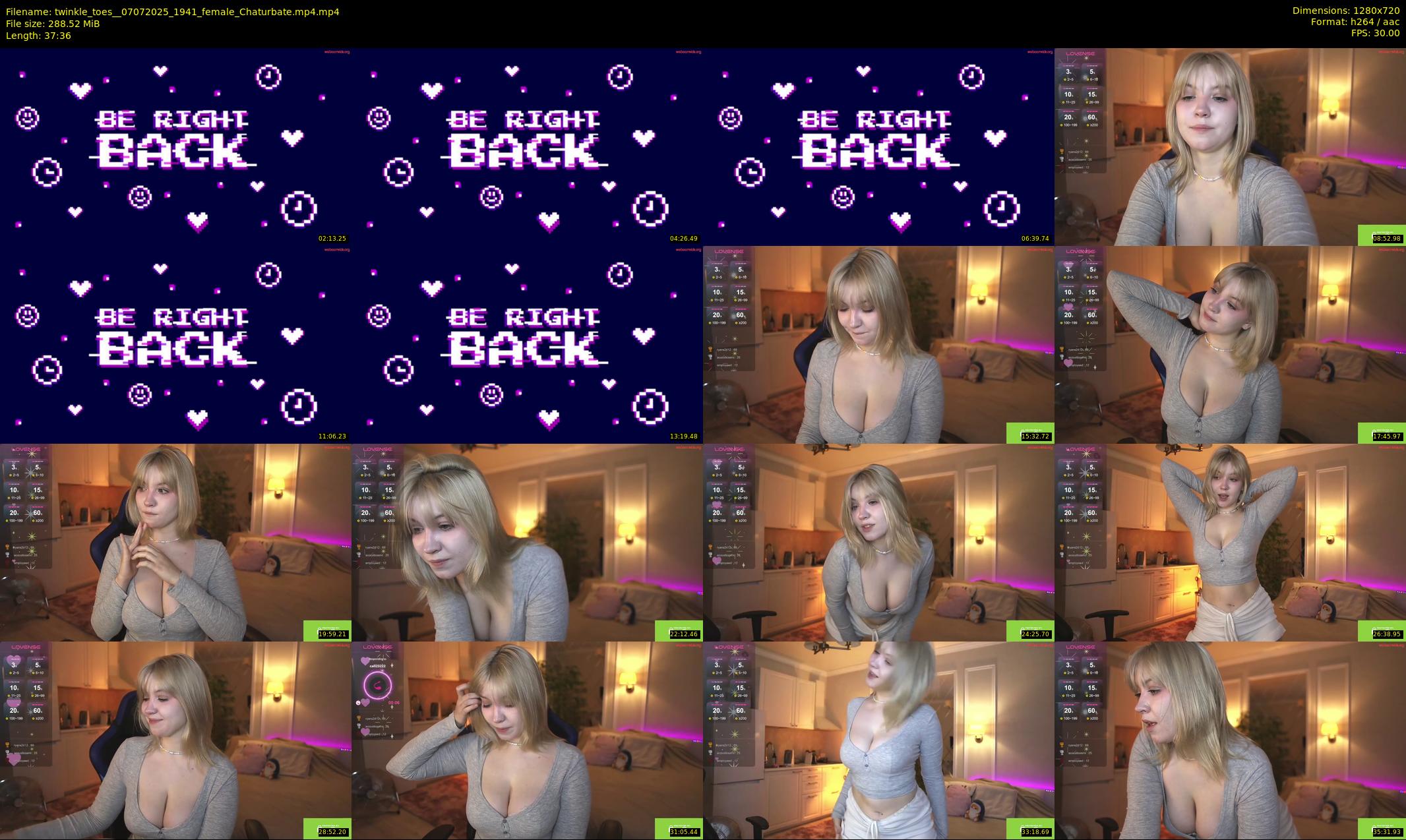 twinkle_toes_ — 38 minute Chaturbate female cam show recording, 720p, Jul 7, 2025
