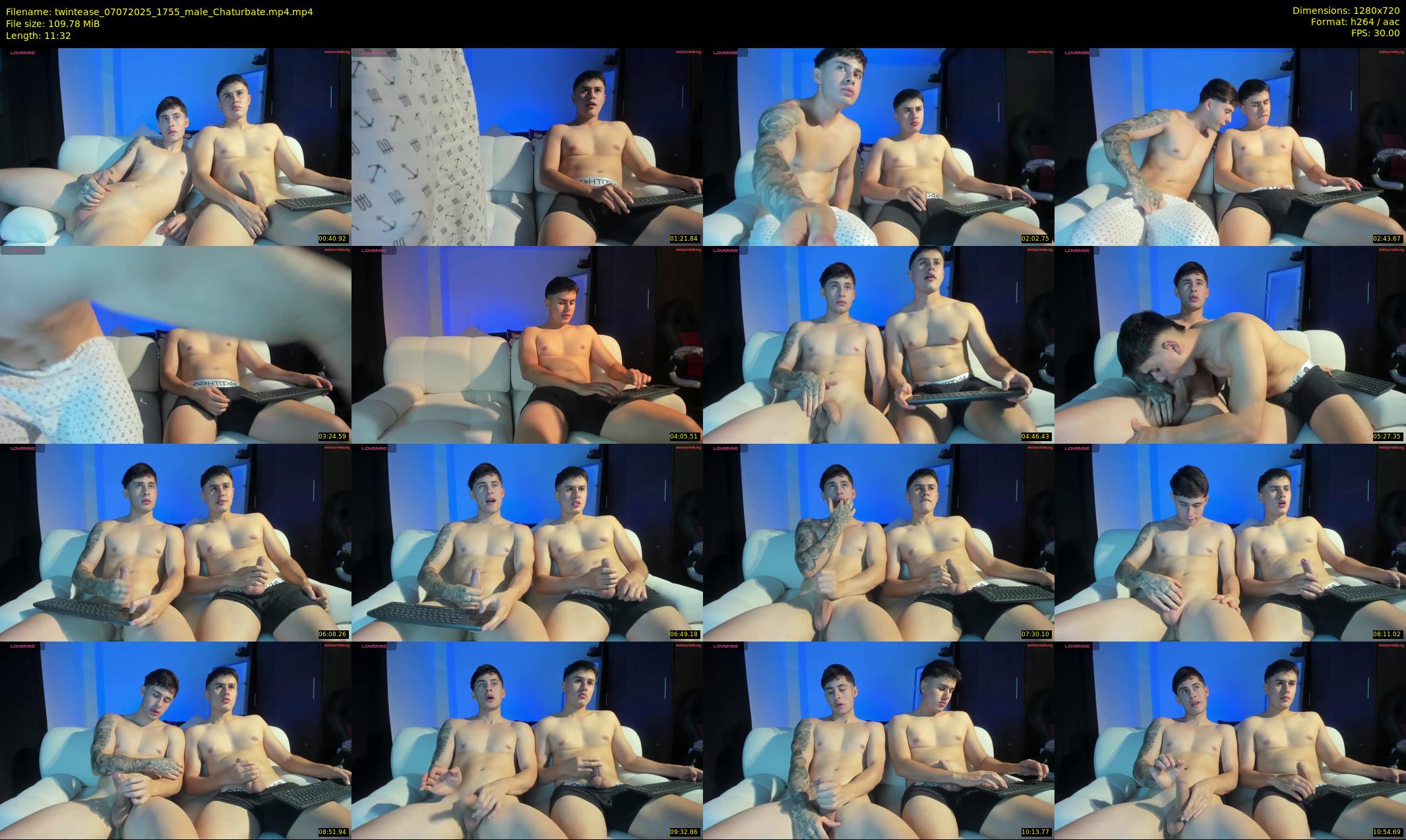 twintease — 12 minute Chaturbate male cam show recording, 720p, Jul 7, 2025