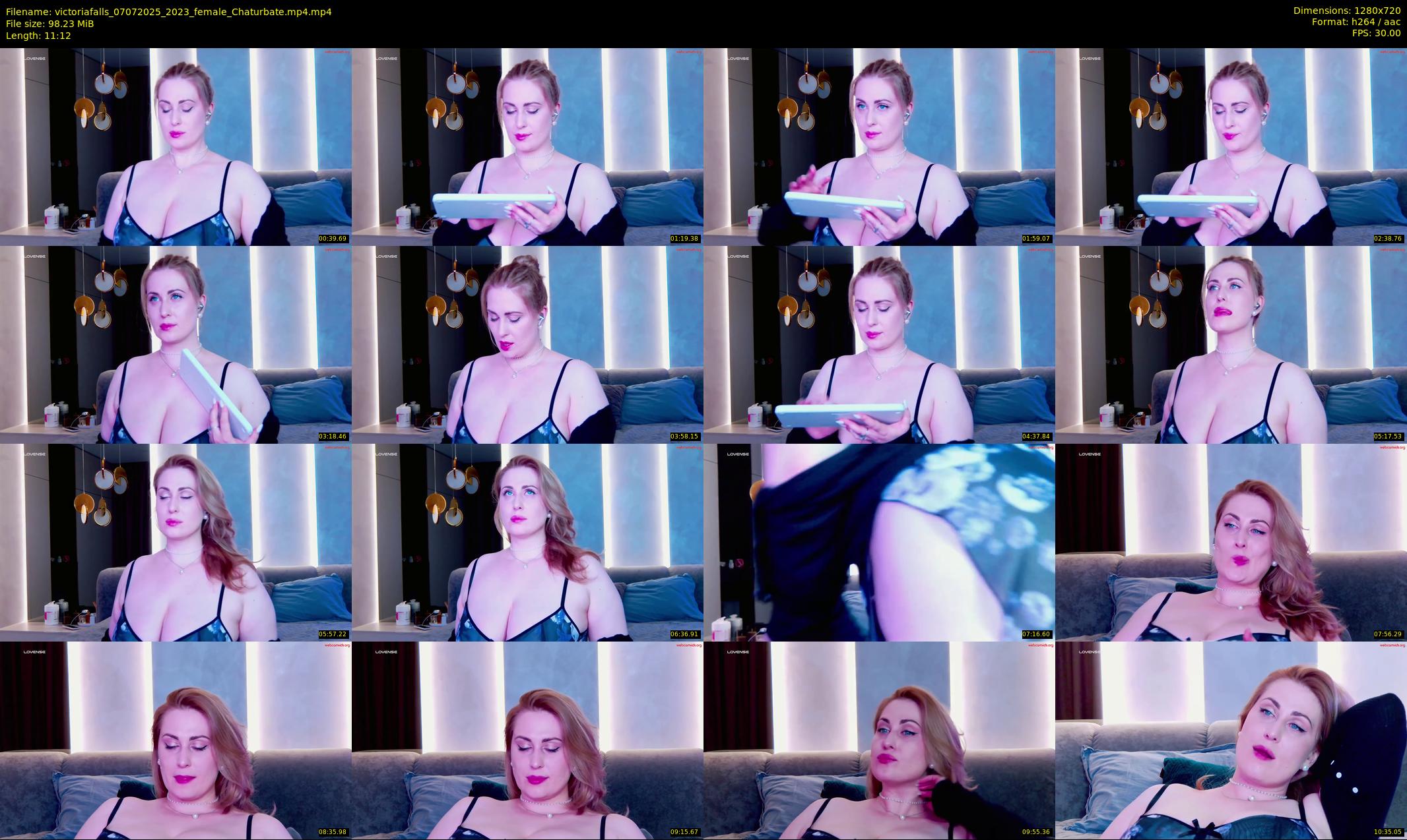 victoriafalls — 12 minute Chaturbate female cam show recording, 720p, Jul 7, 2025