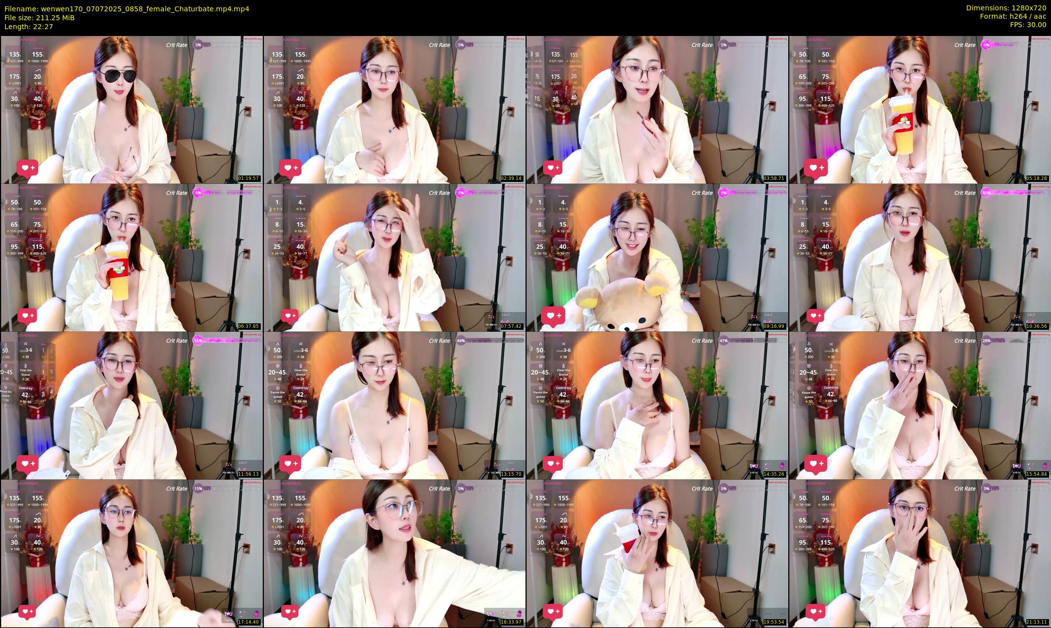 wenwen170 — 23 minute Chaturbate female cam show recording, 720p, Jul 7, 2025