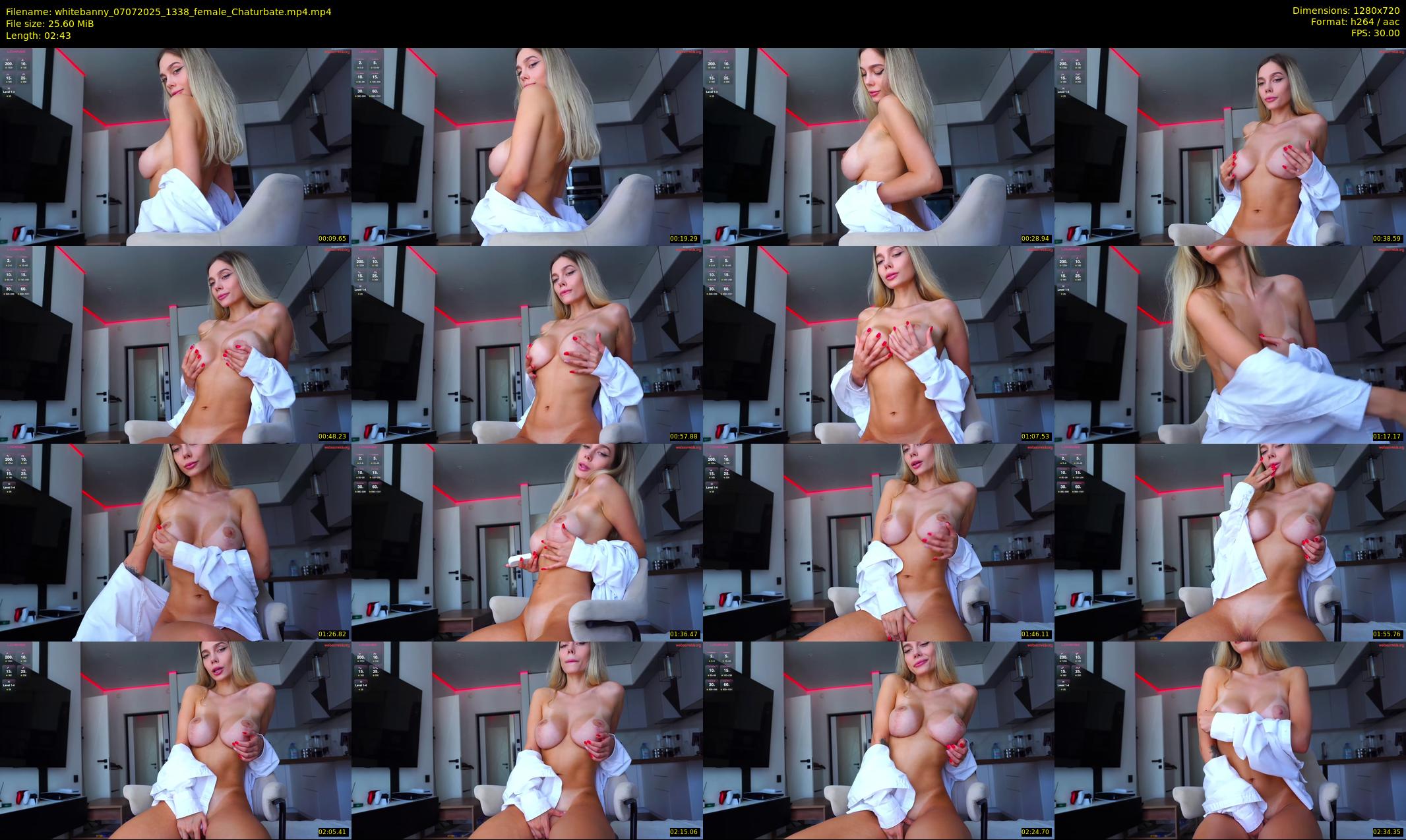 whitebanny — 3 minute Chaturbate couple cam show recording, 720p, Jul 7, 2025