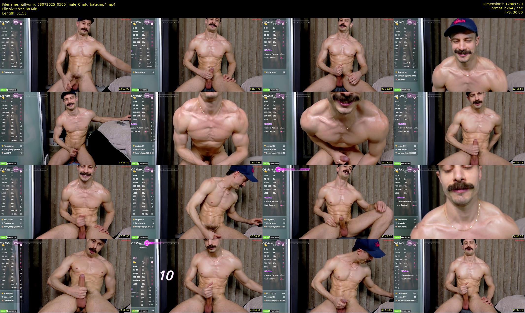 willyumx — 52 minute Chaturbate male cam show recording, 720p, Jul 8, 2025