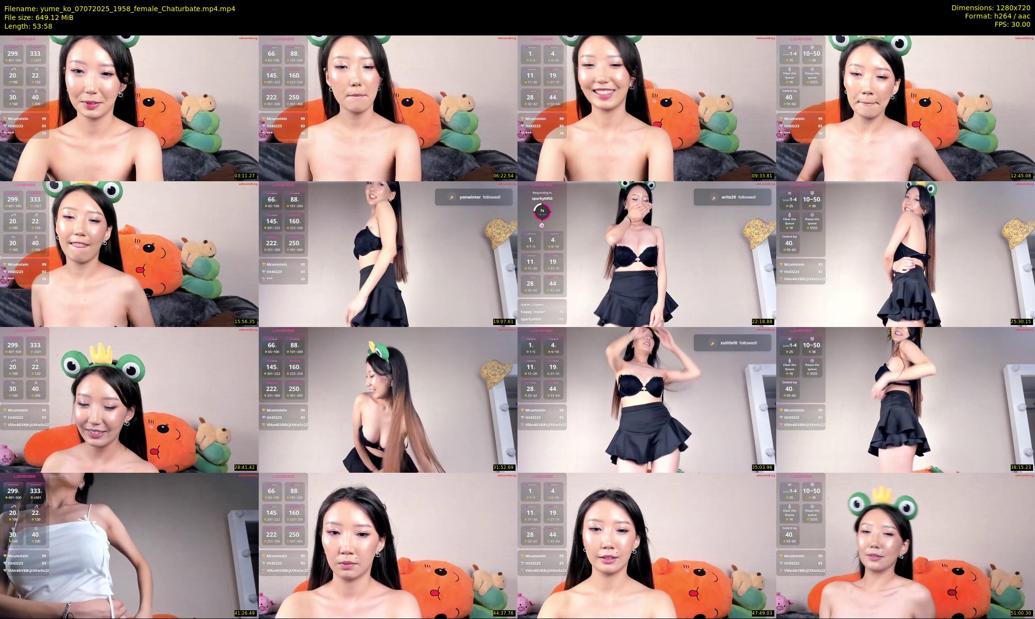 yume_ko — 54 minute Chaturbate female cam show recording, 720p, Jul 7, 2025