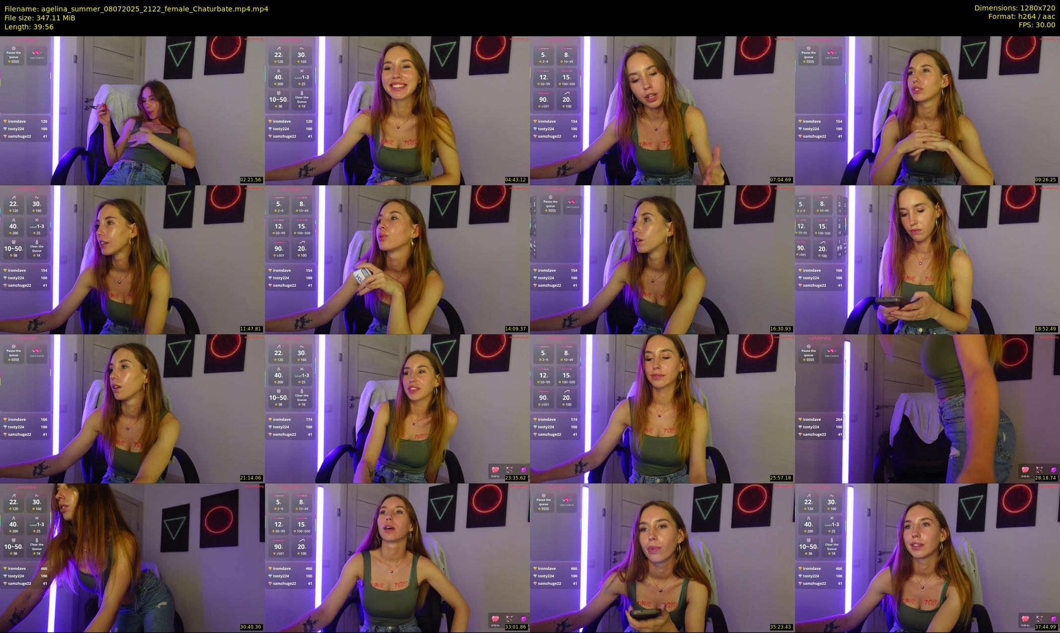 agelina_summer — 40 minute Chaturbate female cam show recording, 720p, Jul 8, 2025