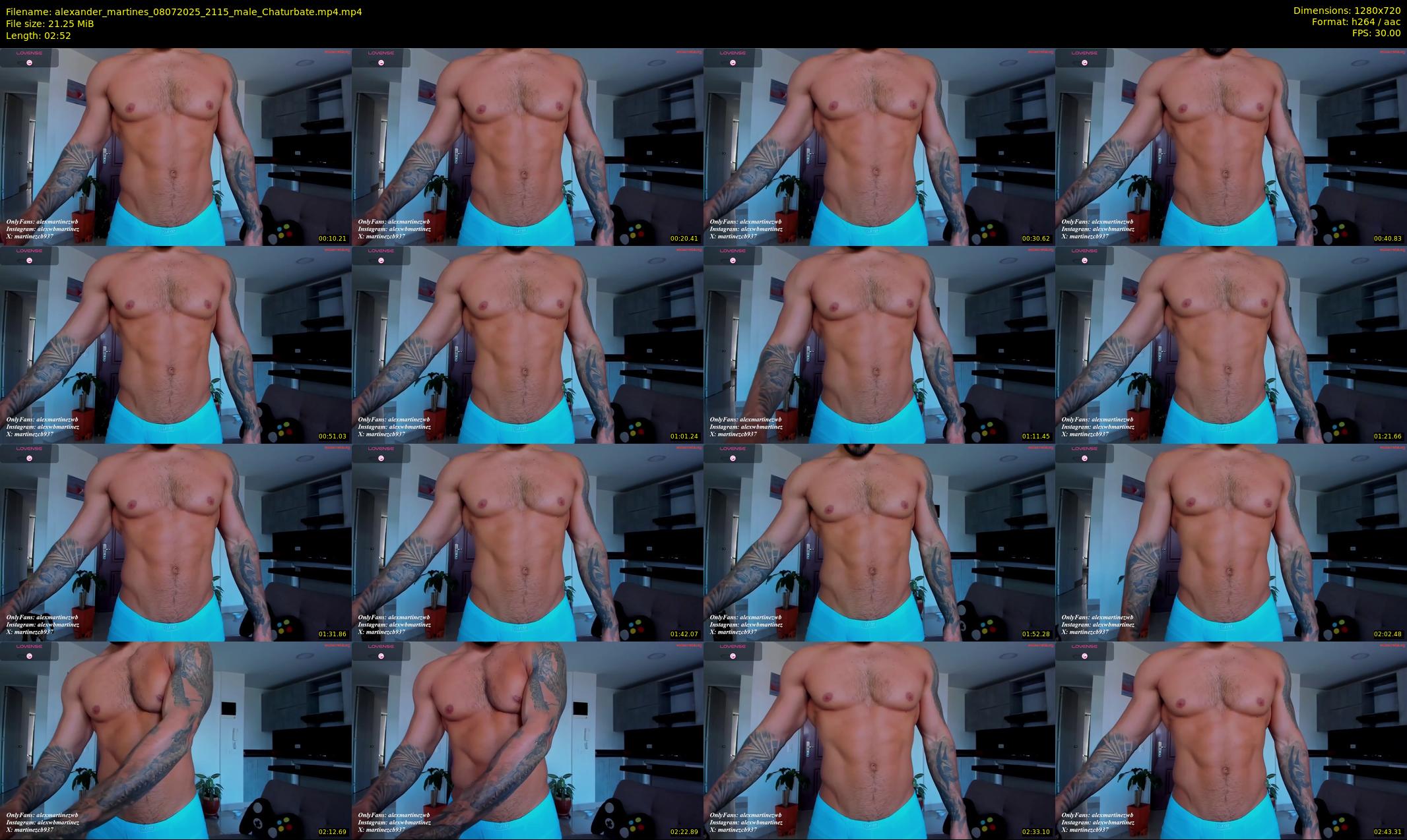 alexander_martines — 3 minute Chaturbate male cam show recording, 720p, Jul 8, 2025