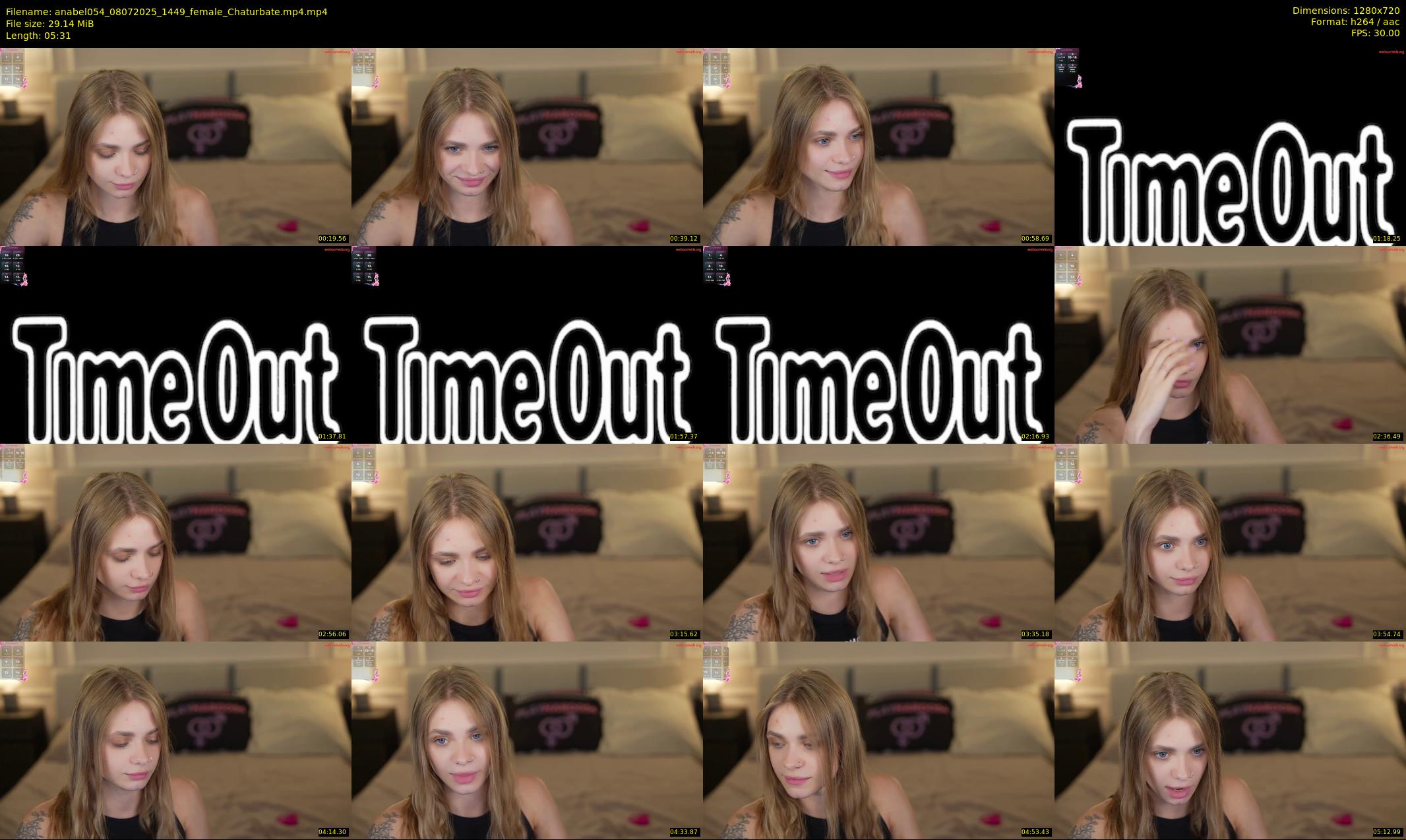 anabel054 — 6 minute Chaturbate female cam show recording, 720p, Jul 8, 2025