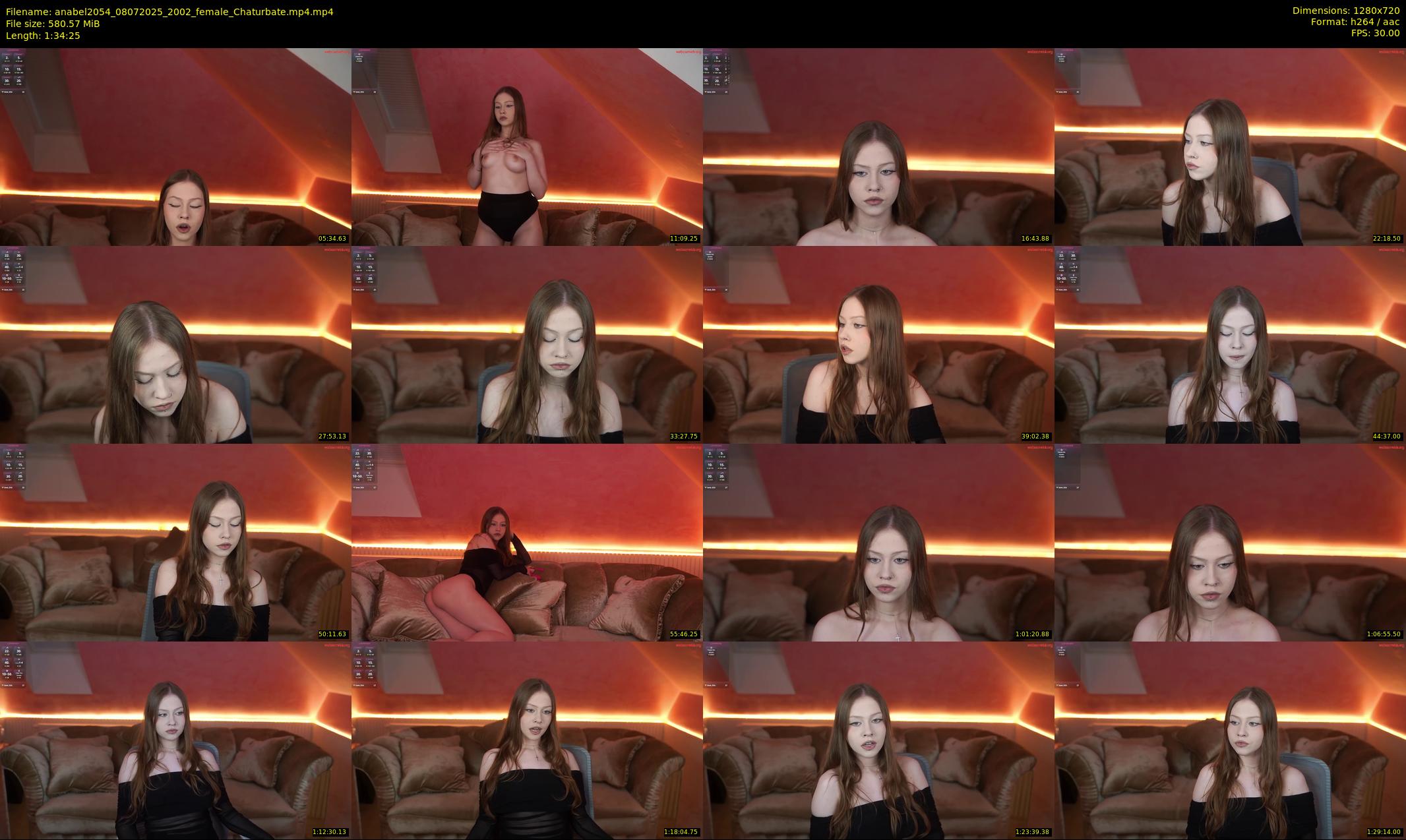 anabel2054 — 95 minute Chaturbate female cam show recording, 720p, Jul 8, 2025