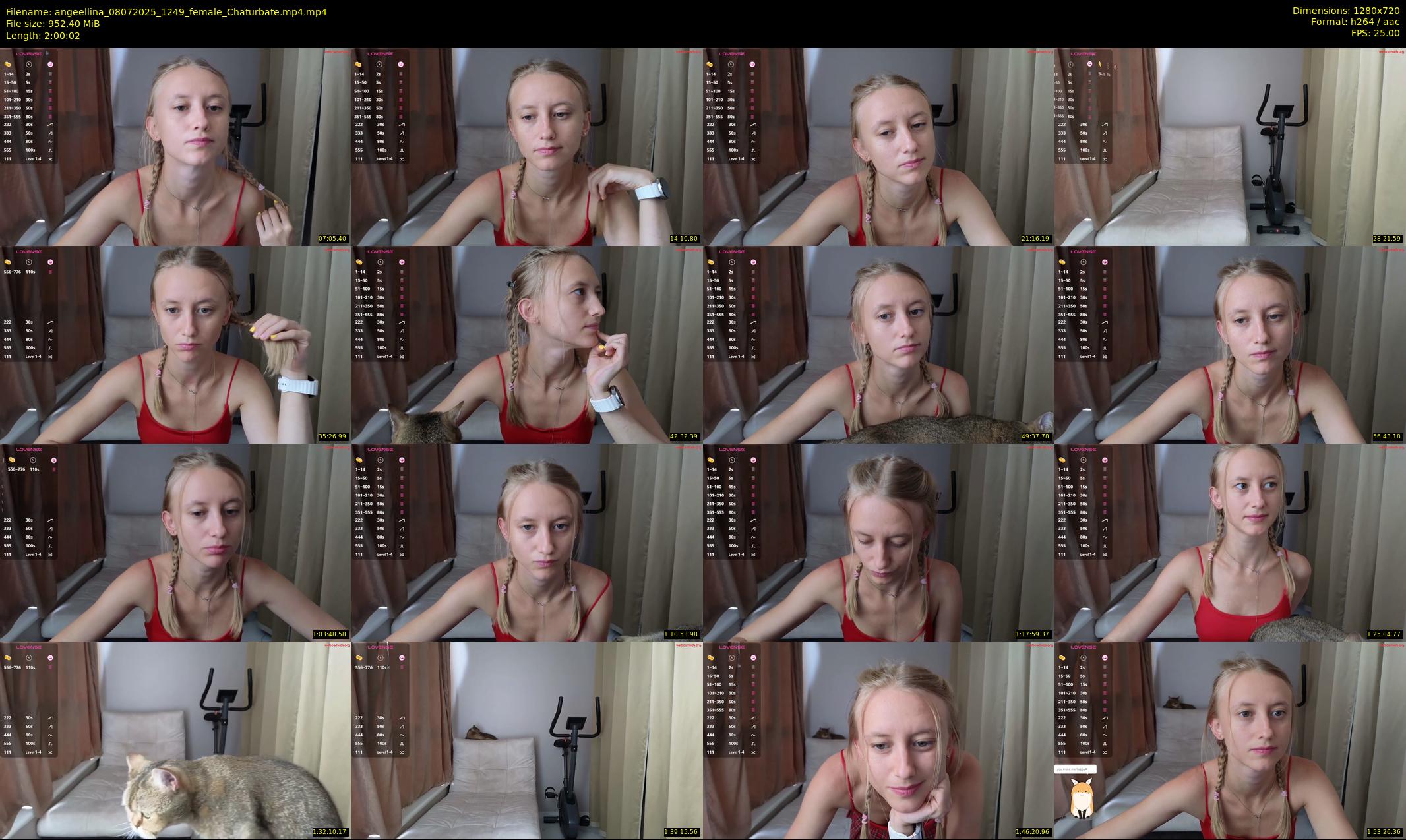 angeellina — 121 minute Chaturbate female cam show recording, 720p, Jul 8, 2025