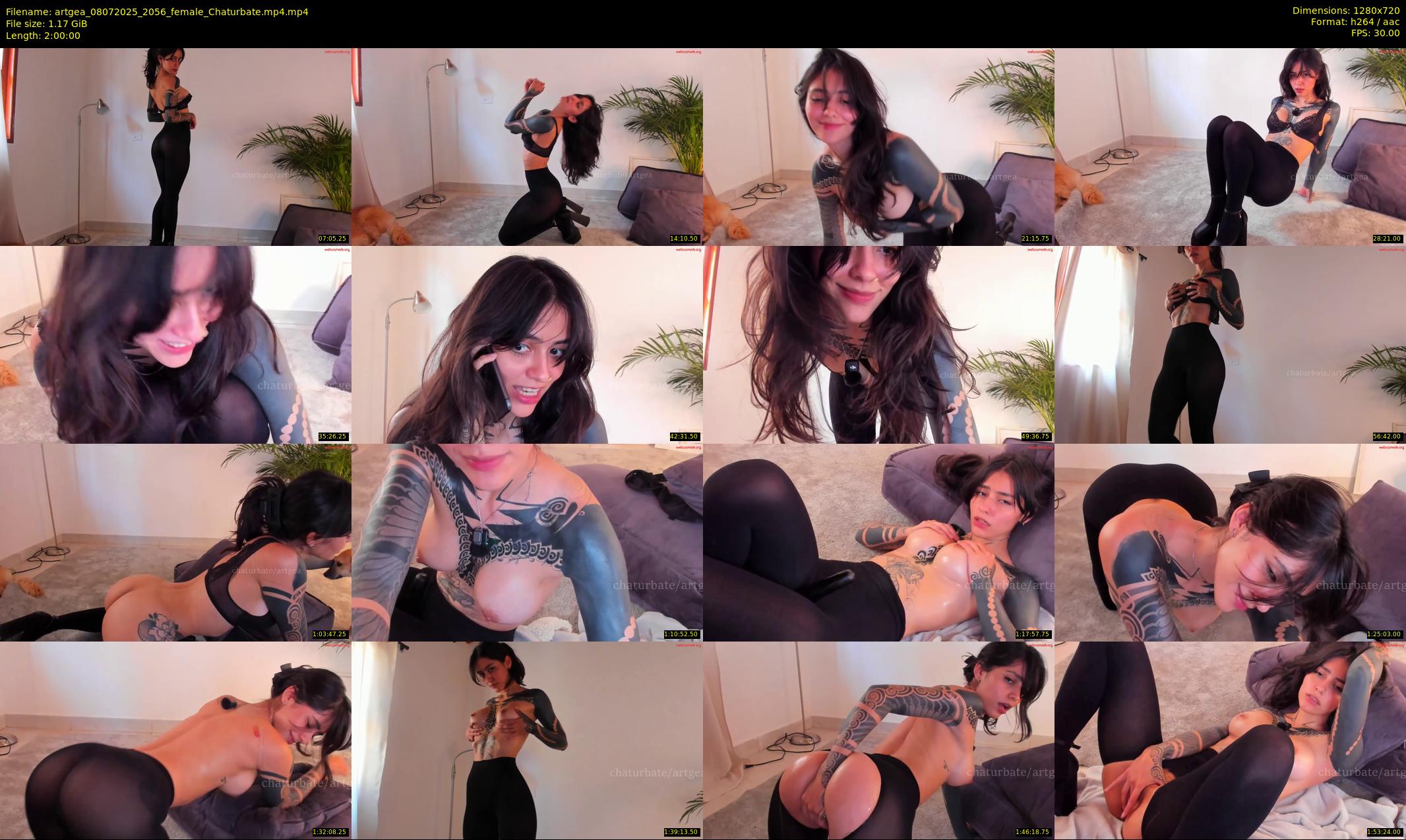 artgea — 120 minute Chaturbate female cam show recording, 720p, Jul 8, 2025