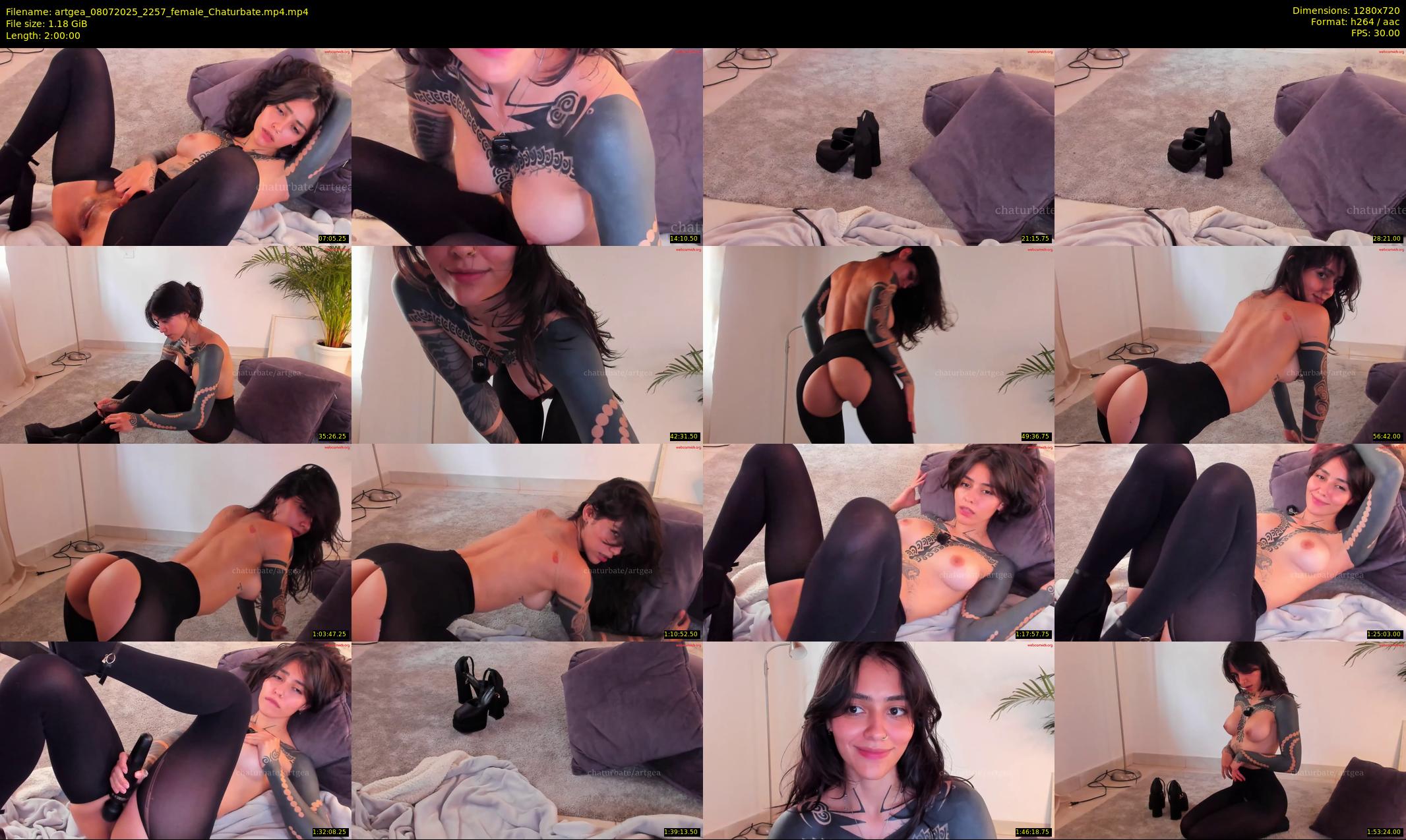 artgea — 120 minute Chaturbate female cam show recording, 720p, Jul 8, 2025