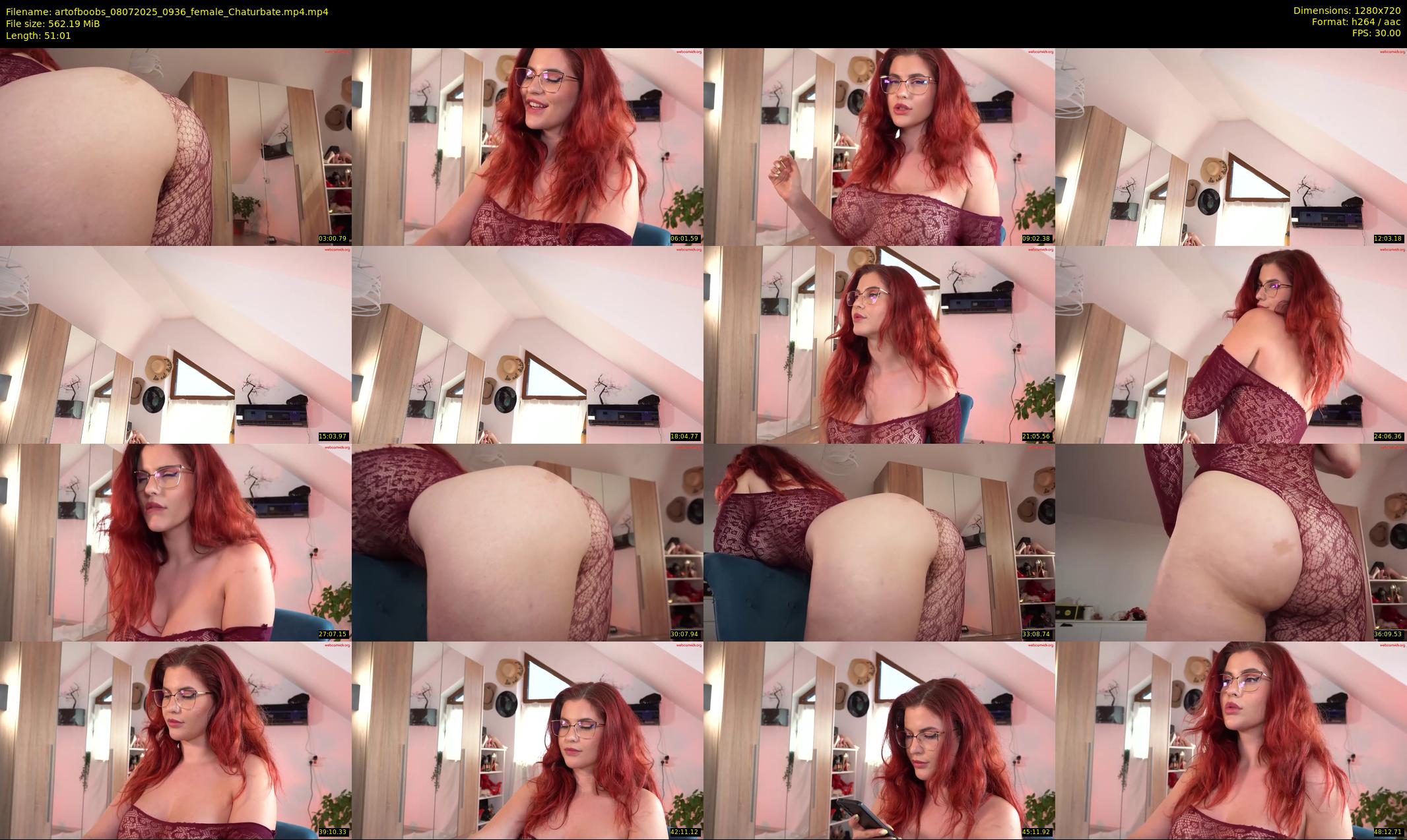 artofboobs — 52 minute Chaturbate female cam show recording, 720p, Jul 8, 2025