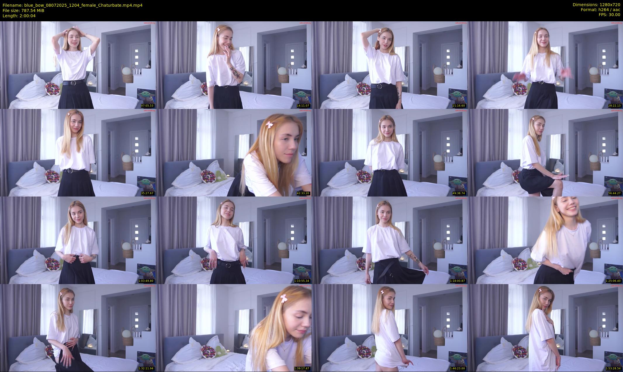 blue_bow — 121 minute Chaturbate female cam show recording, 720p, Jul 8, 2025
