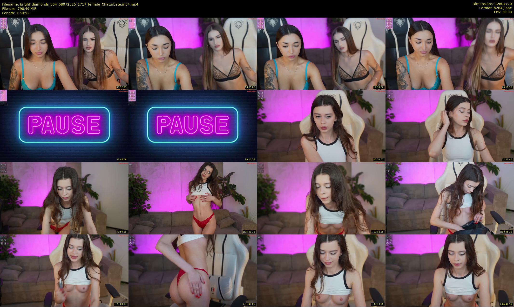 bright_diamonds_054 — 111 minute Chaturbate couple cam show recording, 720p, Jul 8, 2025