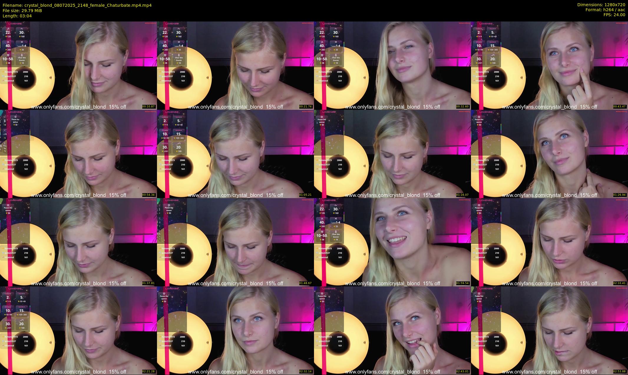 crystal_blond — 4 minute Chaturbate female cam show recording, 720p, Jul 8, 2025