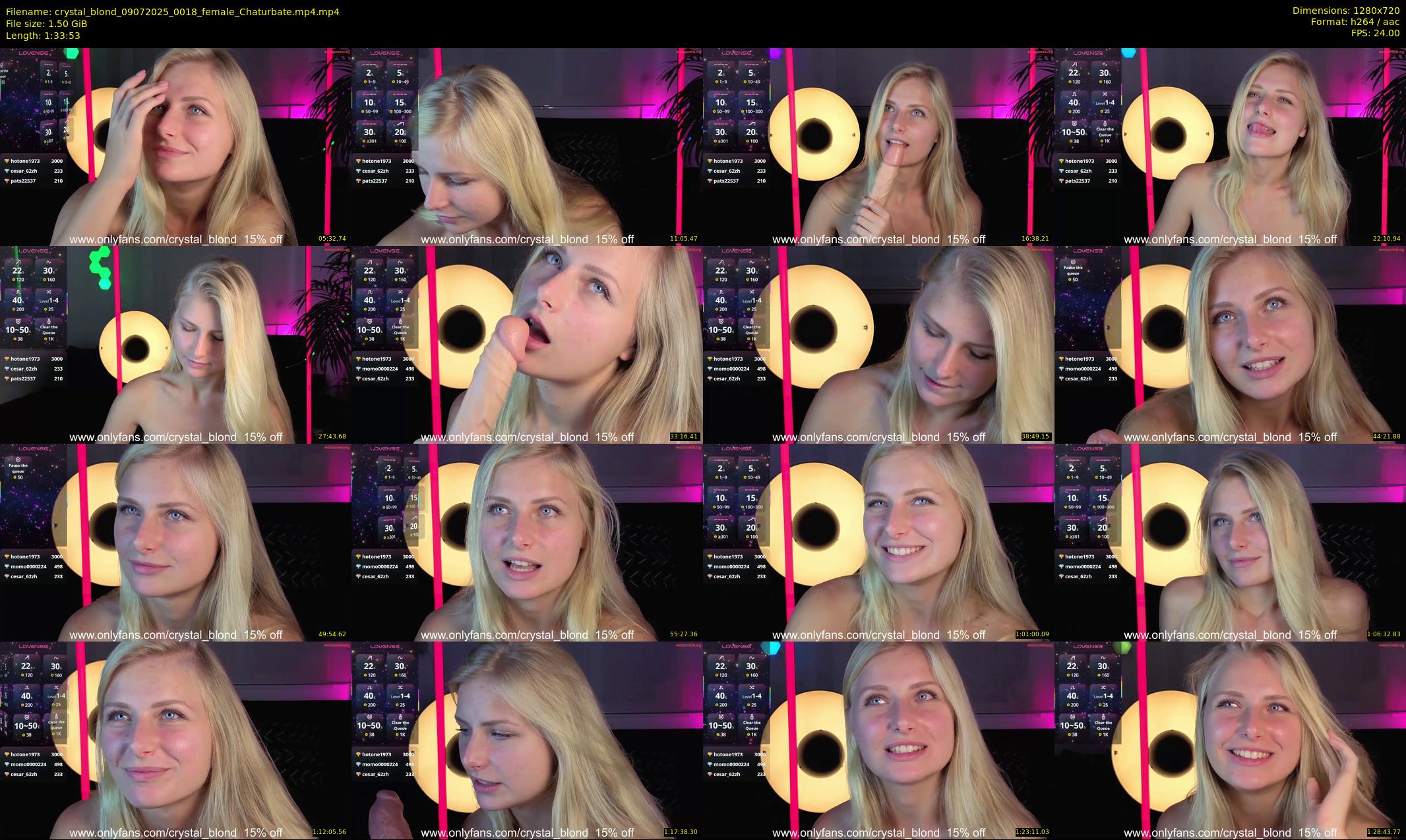 crystal_blond — 94 minute Chaturbate female cam show recording, 720p, Jul 9, 2025