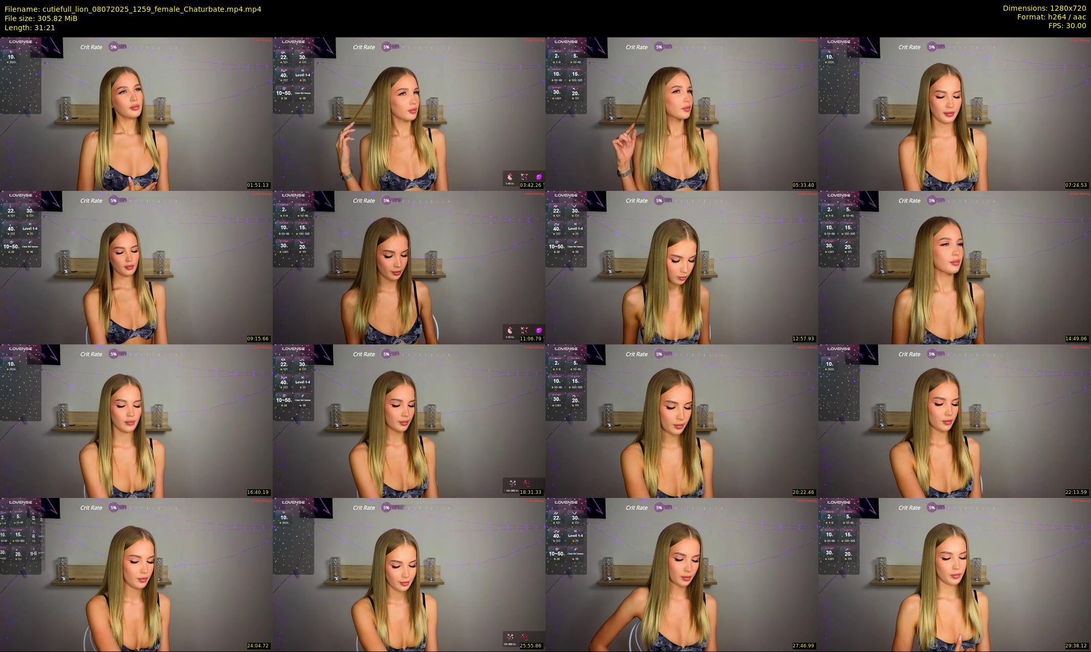cutiefull_lion — 32 minute Chaturbate female cam show recording, 720p, Jul 8, 2025