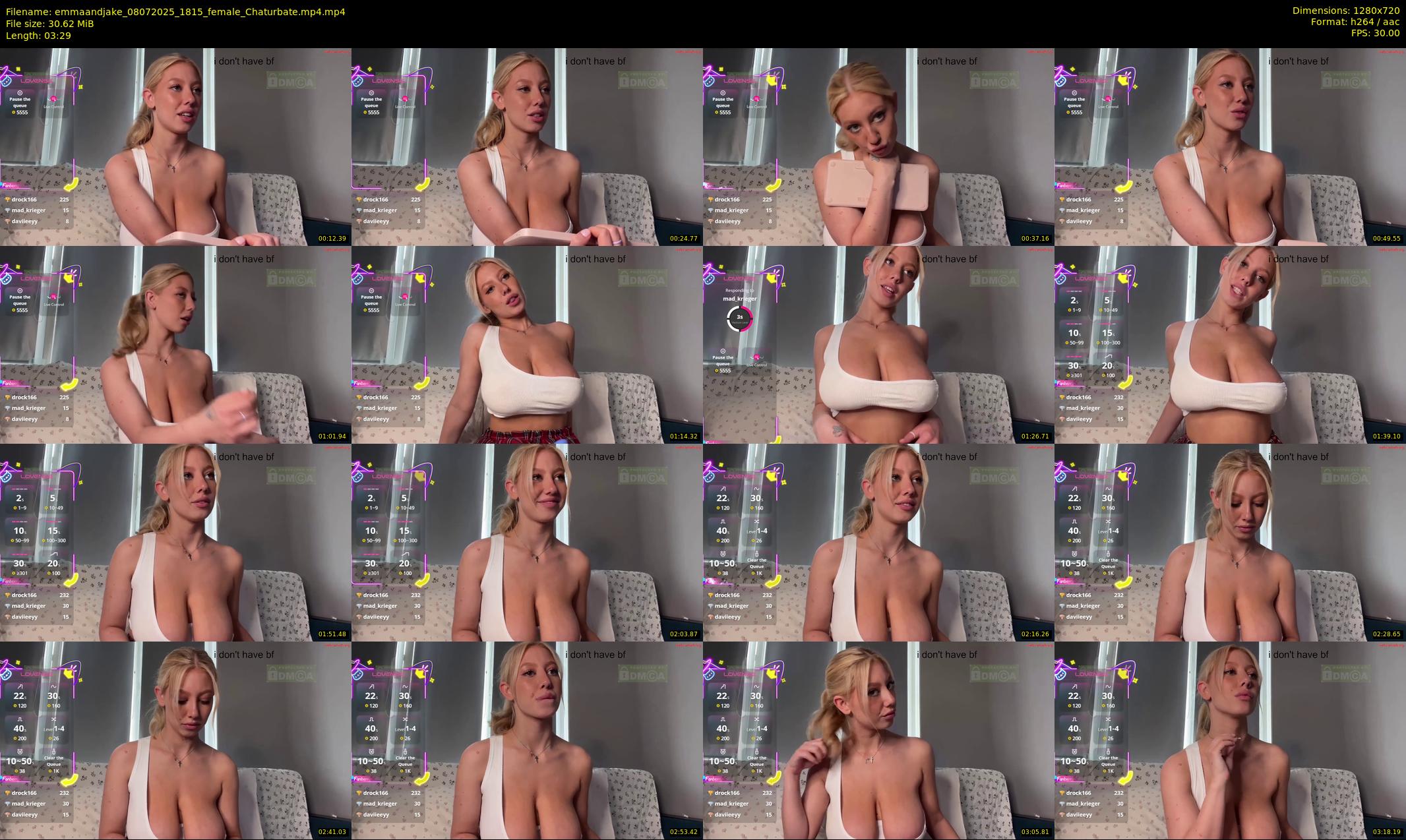 emmaandjake — 4 minute Chaturbate couple cam show recording, 720p, Jul 8, 2025