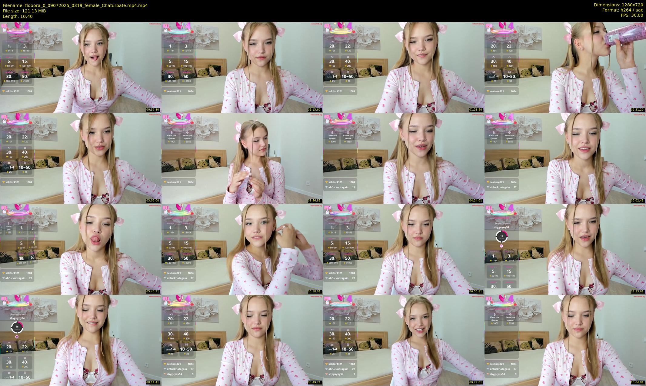 flooora_0 — 11 minute Chaturbate couple cam show recording, 720p, Jul 9, 2025