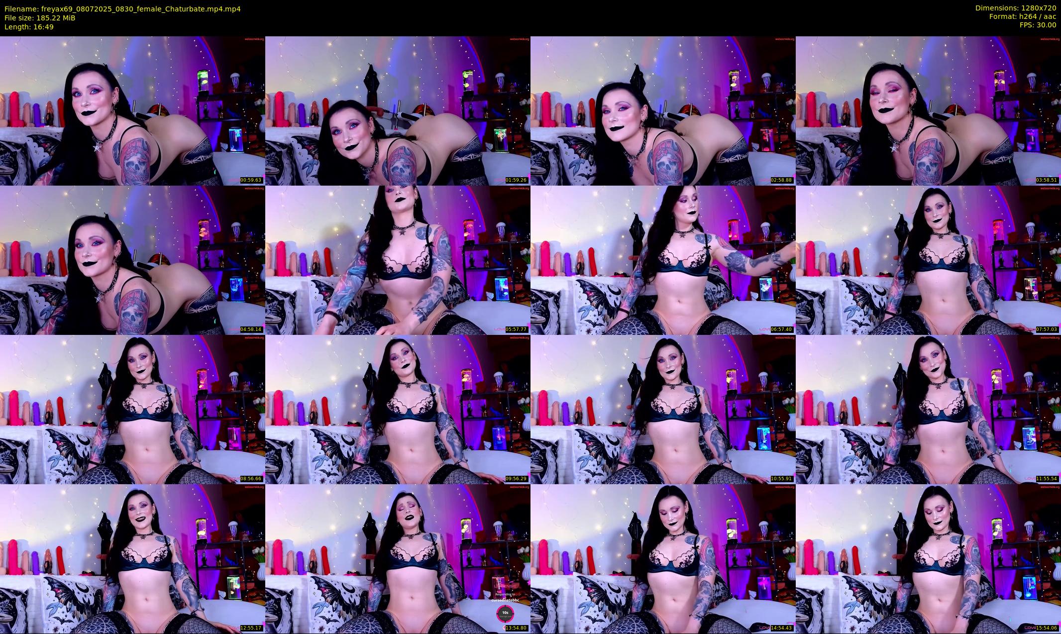 freyax69 — 17 minute Chaturbate female cam show recording, 720p, Jul 8, 2025