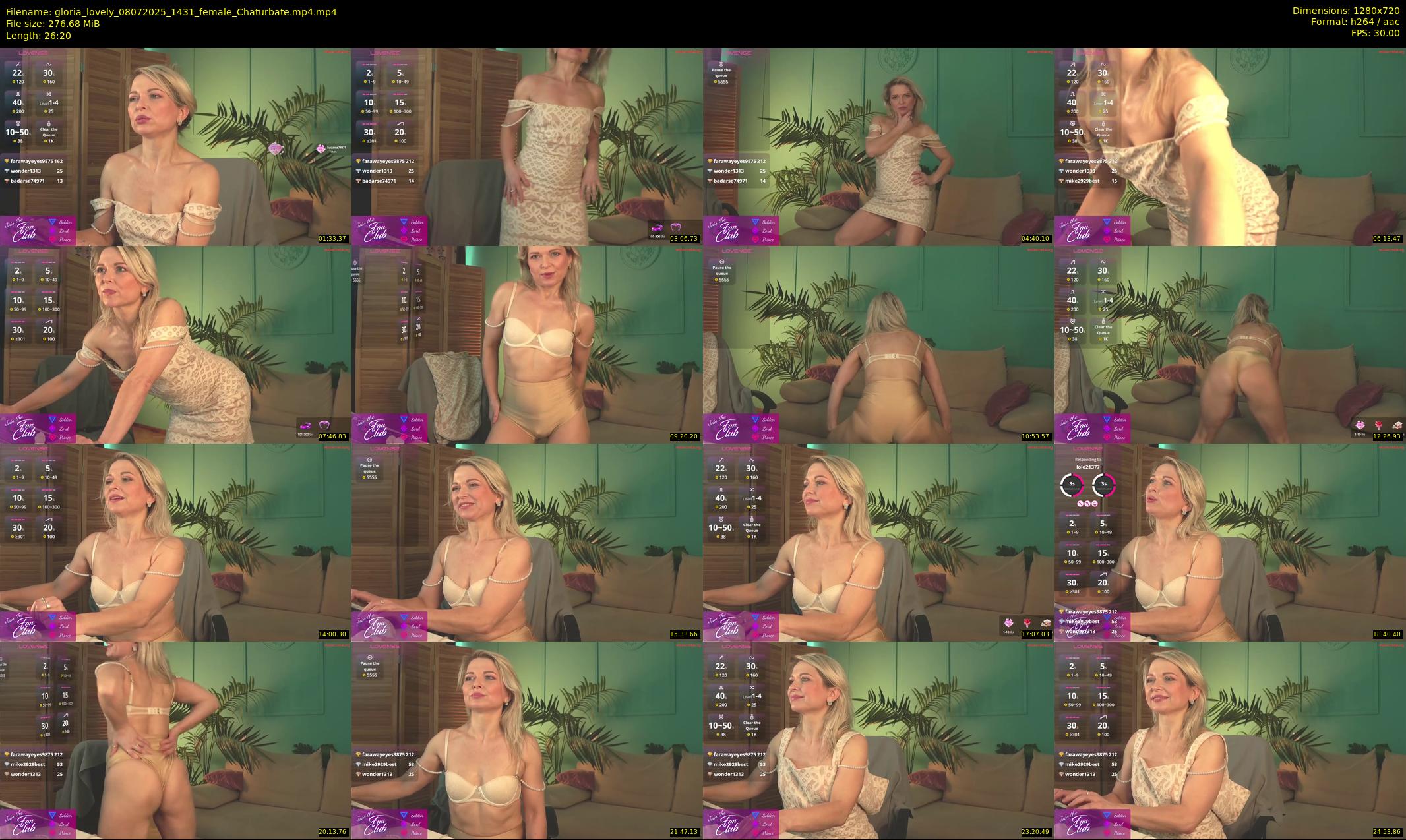 gloria_lovely — 27 minute Chaturbate female cam show recording, 720p, Jul 8, 2025