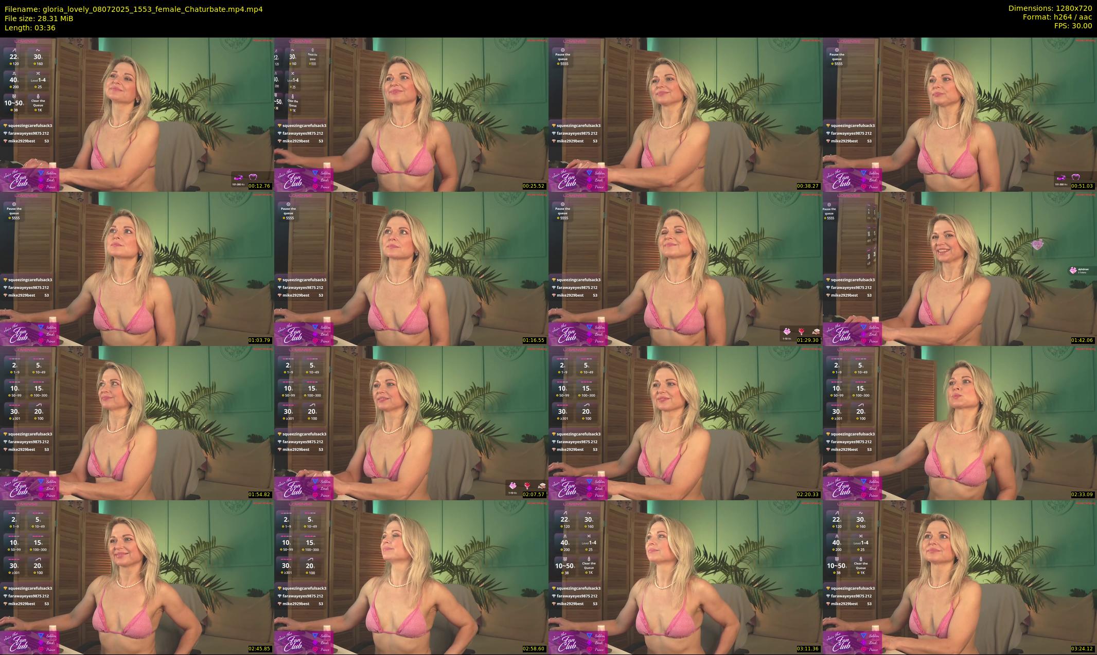 gloria_lovely — 4 minute Chaturbate female cam show recording, 720p, Jul 8, 2025