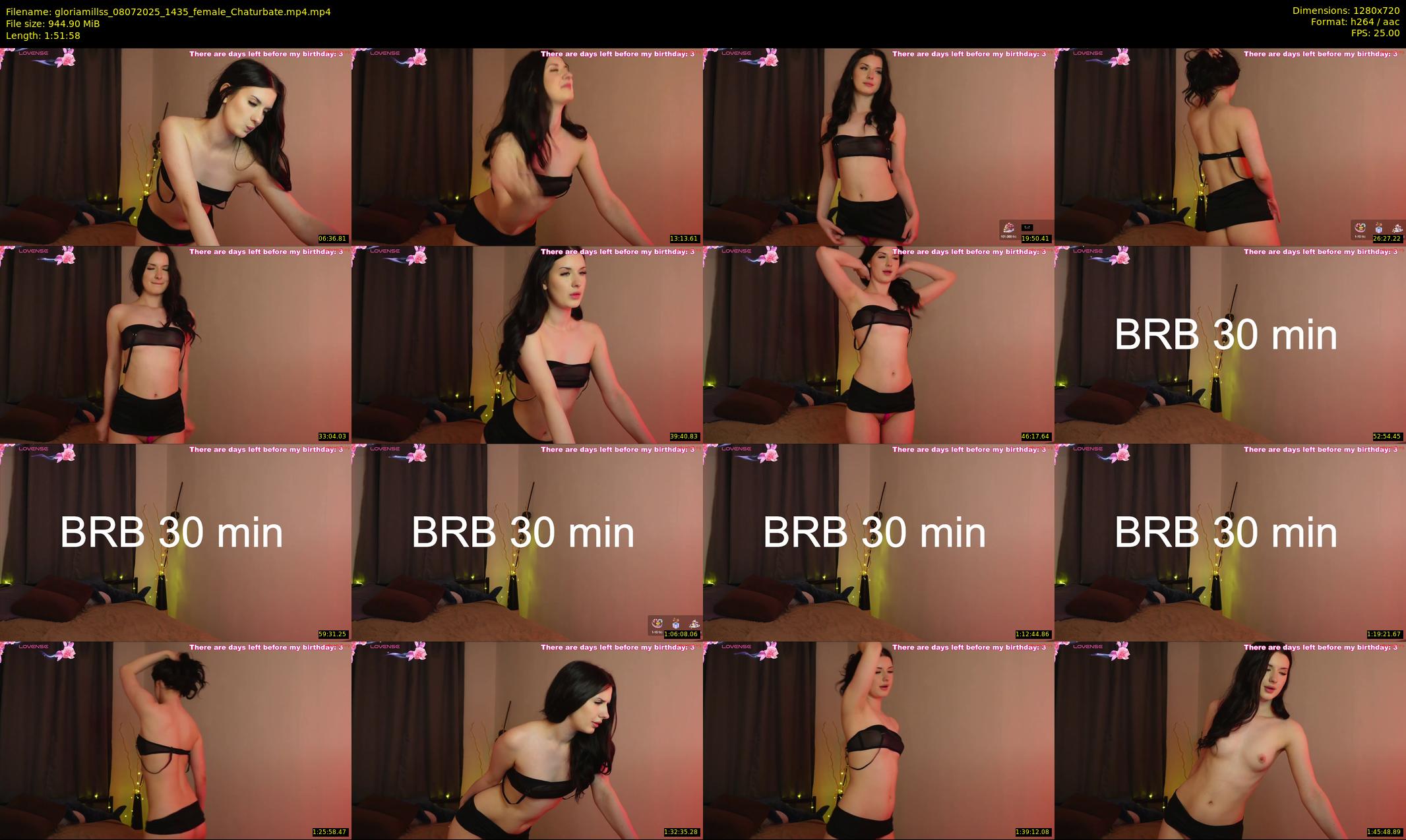 gloriamillss — 112 minute Chaturbate female cam show recording, 720p, Jul 8, 2025