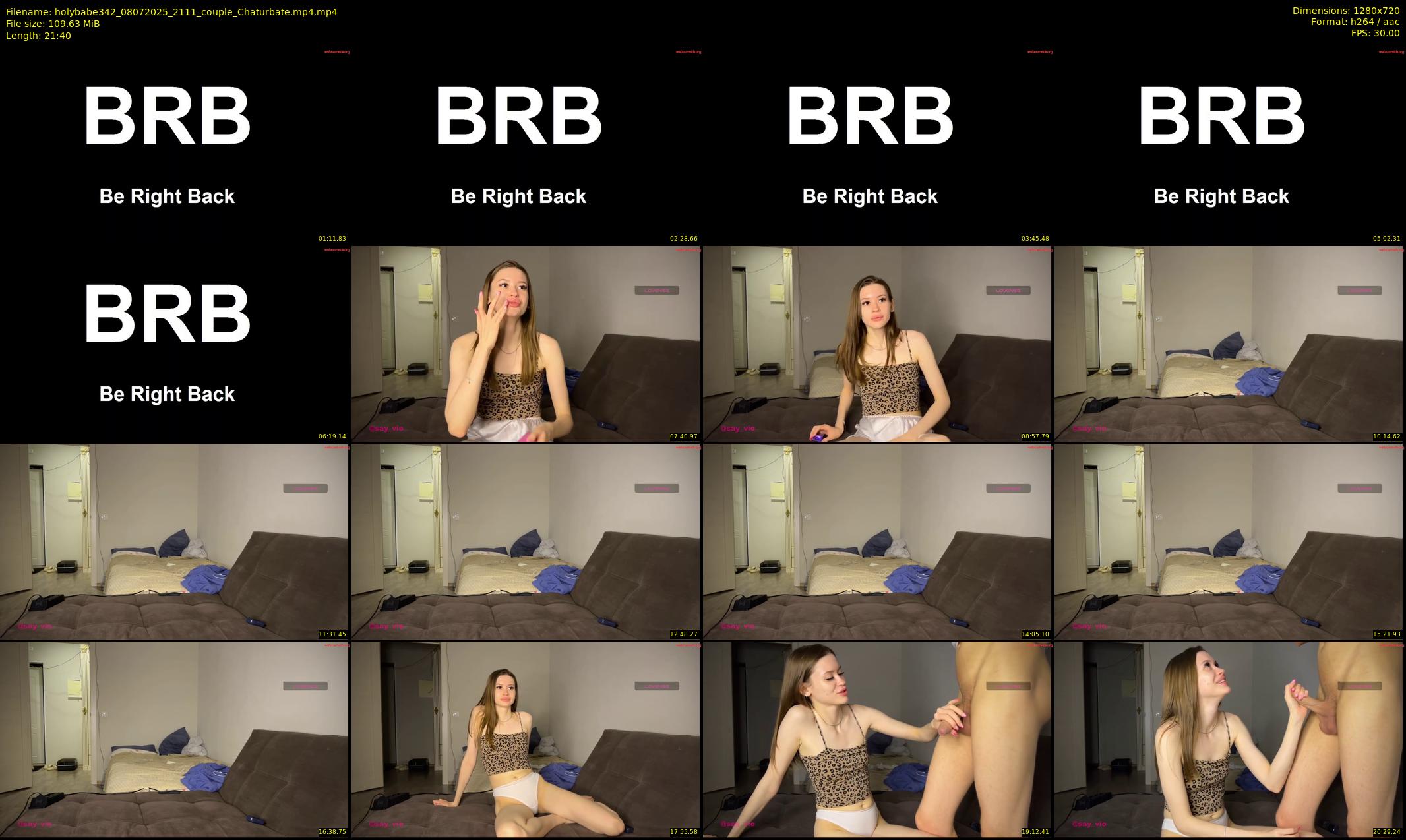 holybabe342 — 22 minute Chaturbate couple cam show recording, 720p, Jul 8, 2025
