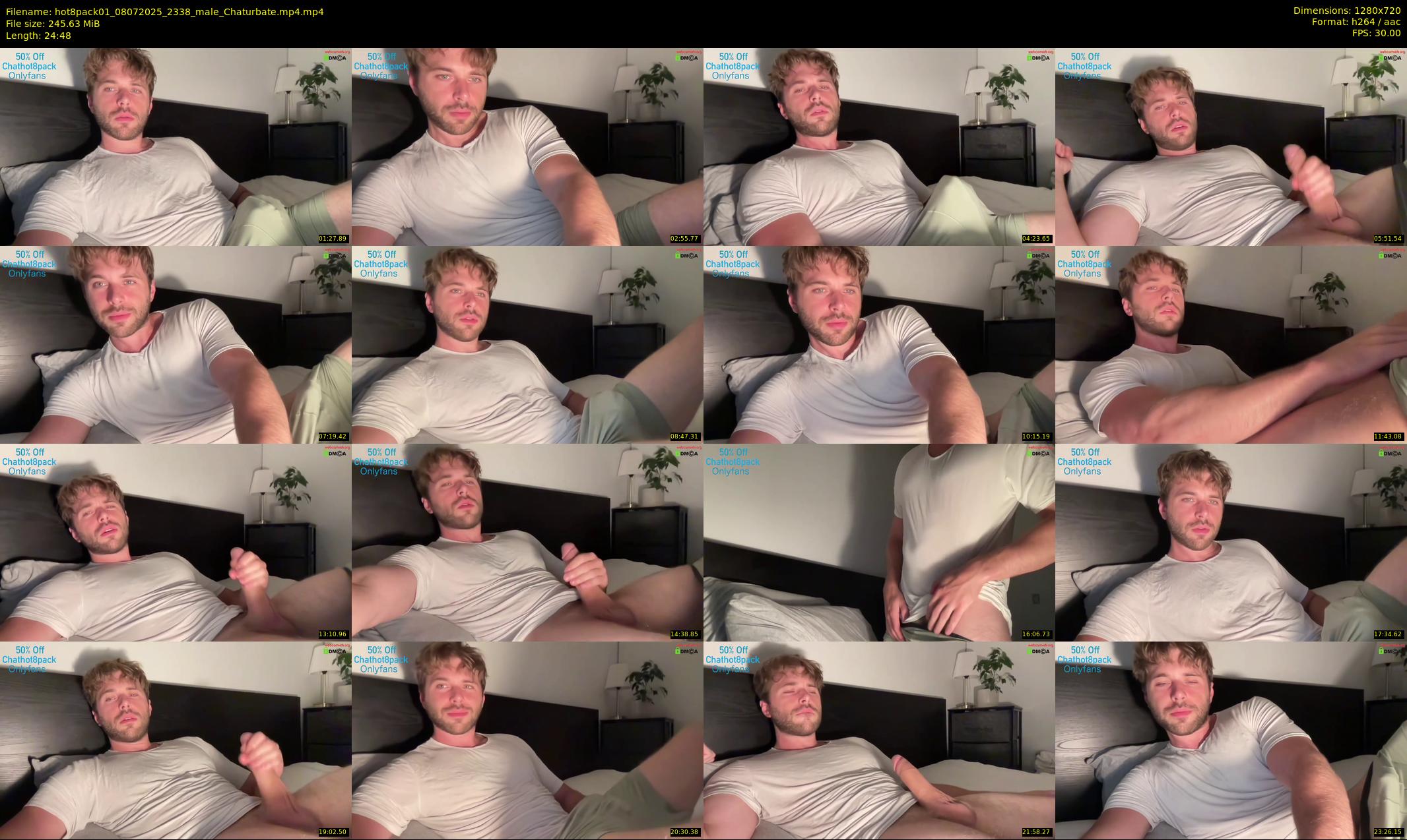 hot8pack01 — 25 minute Chaturbate male cam show recording, 720p, Jul 8, 2025