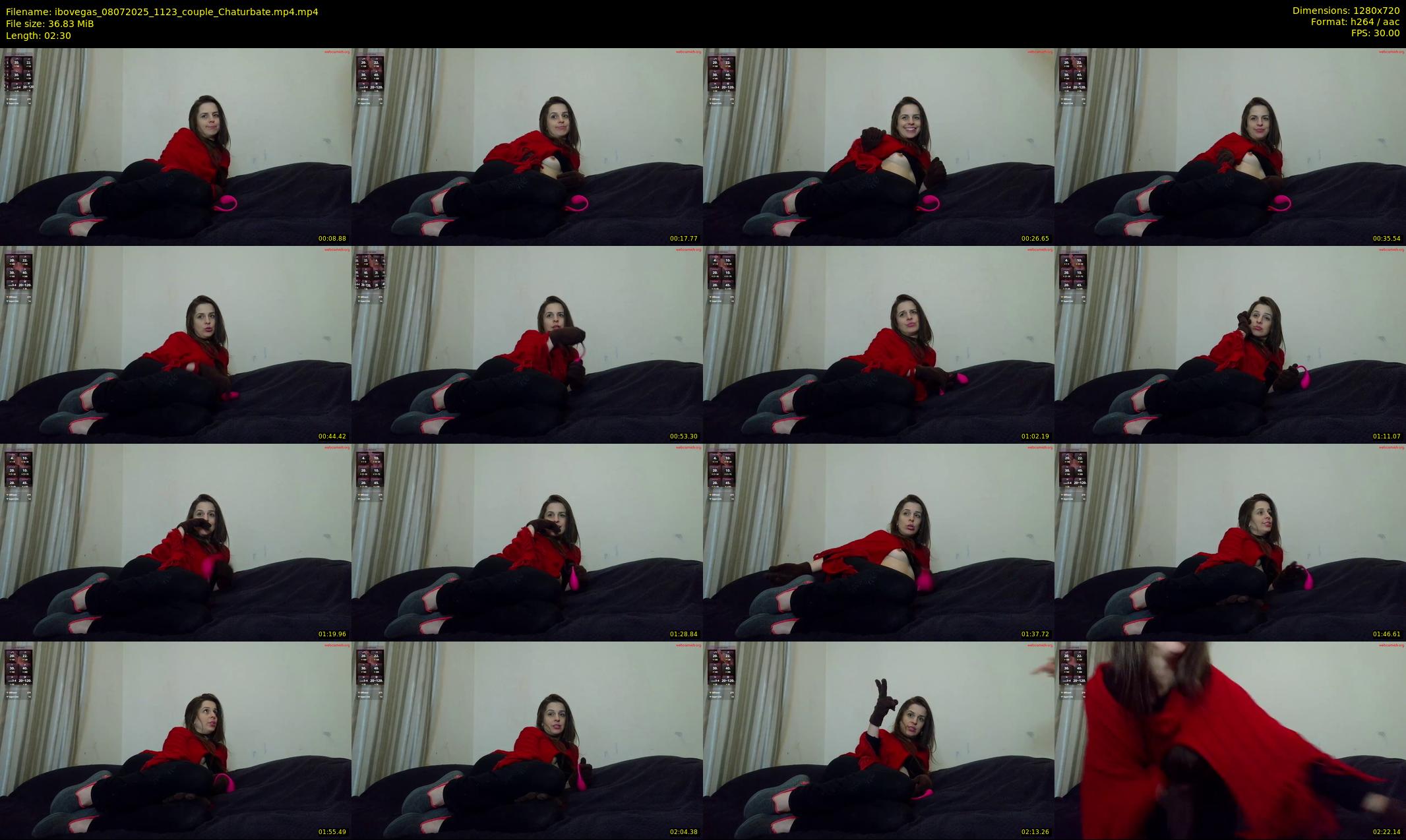 ibovegas — 3 minute Chaturbate couple cam show recording, 720p, Jul 8, 2025