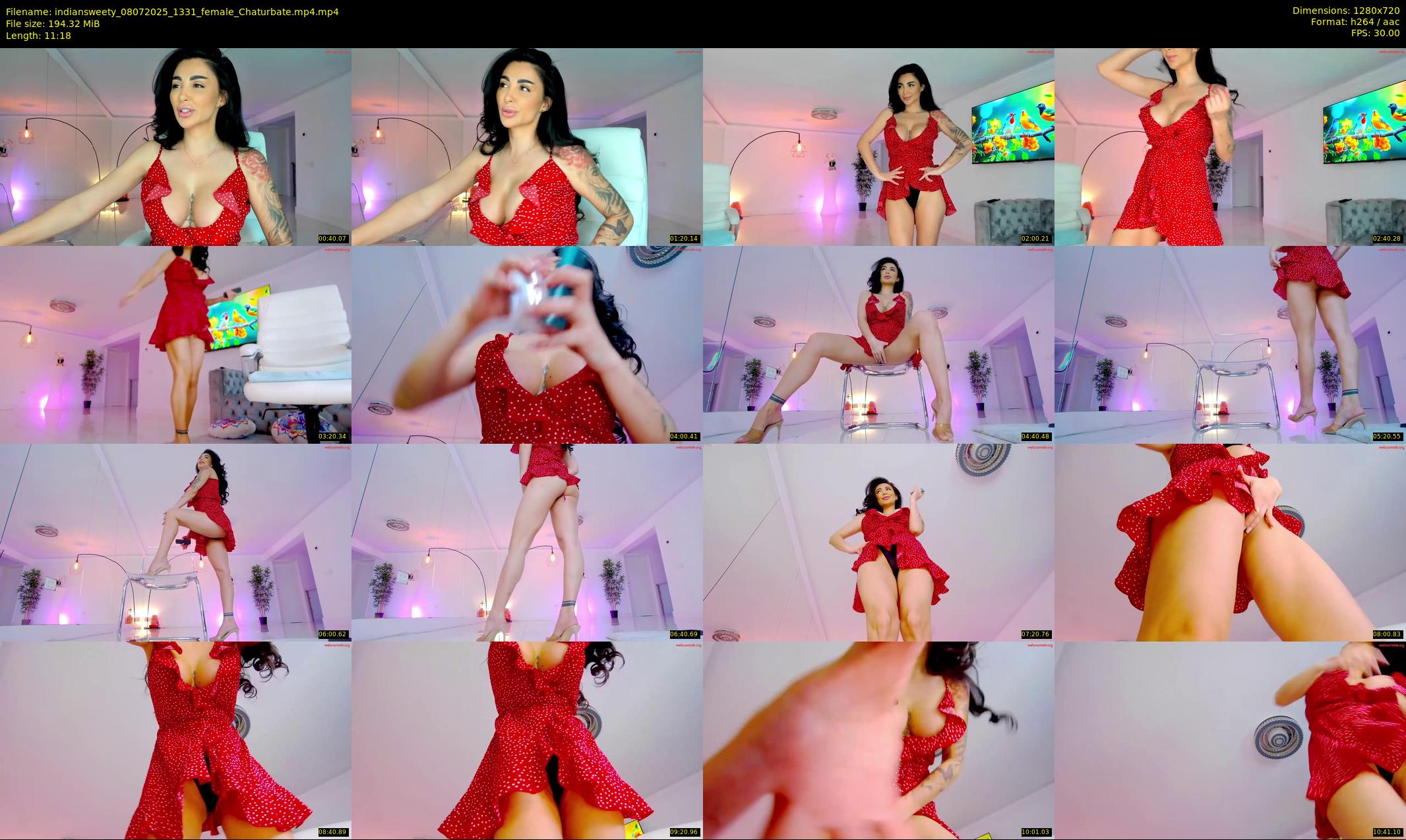 indiansweety — 12 minute Chaturbate female cam show recording, 720p, Jul 8, 2025