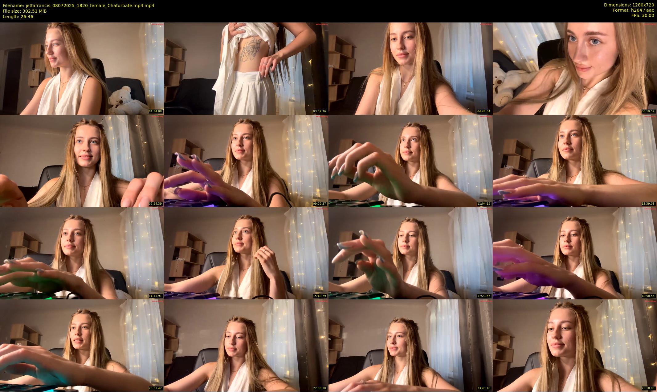 jettafrancis — 27 minute Chaturbate female cam show recording, 720p, Jul 8, 2025