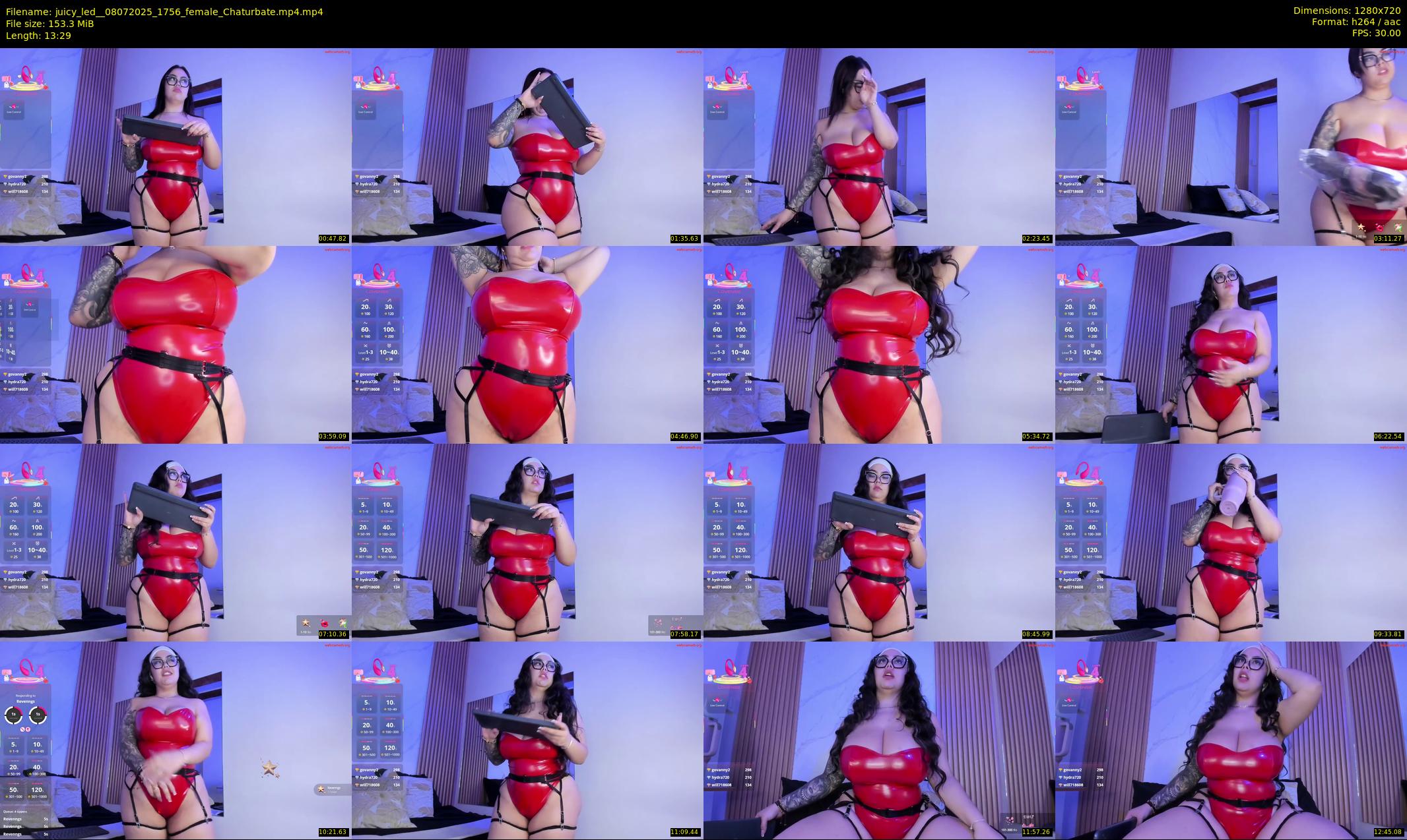 juicy_led_ — 14 minute Chaturbate female cam show recording, 720p, Jul 8, 2025