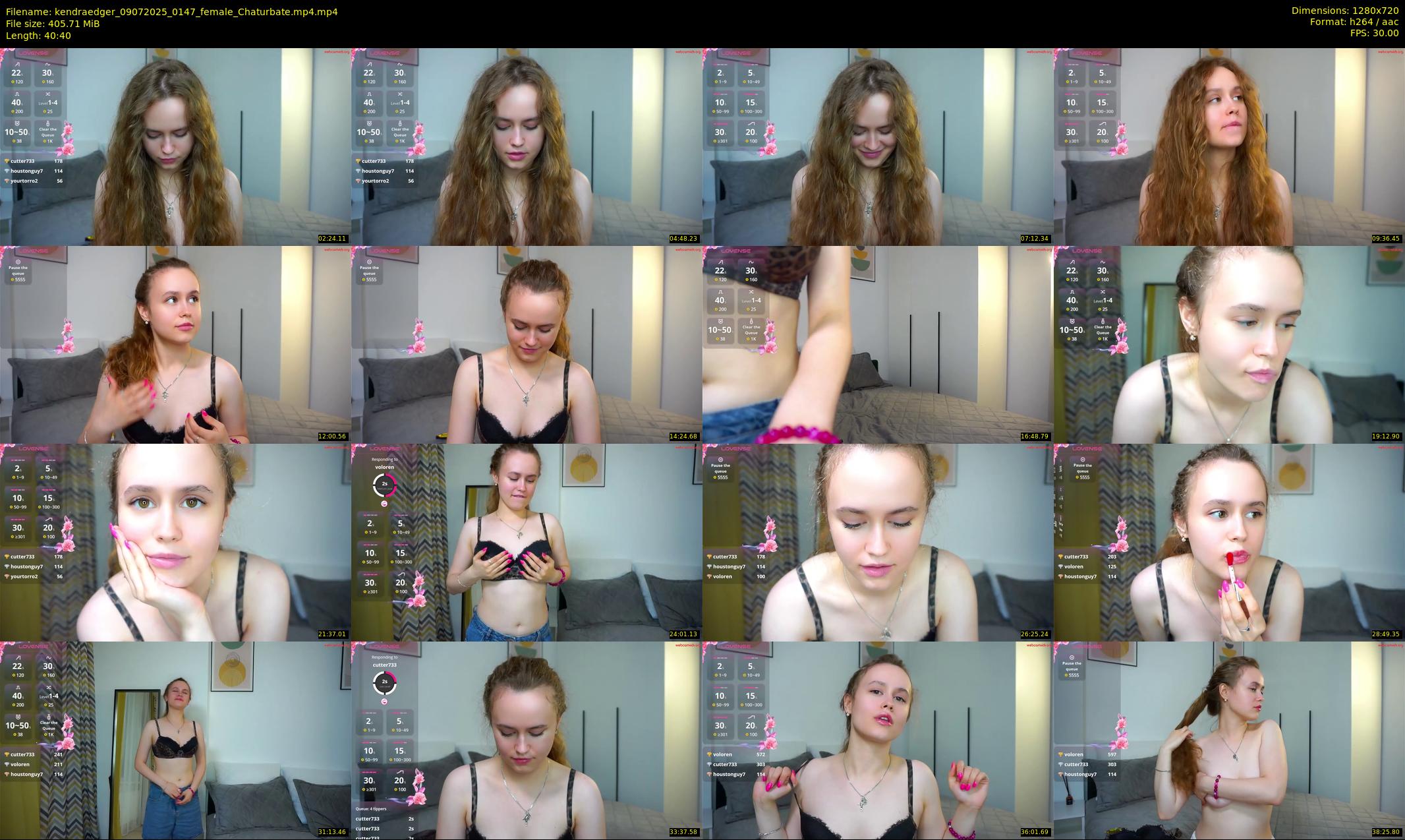 kendraedger — 41 minute Chaturbate female cam show recording, 720p, Jul 9, 2025